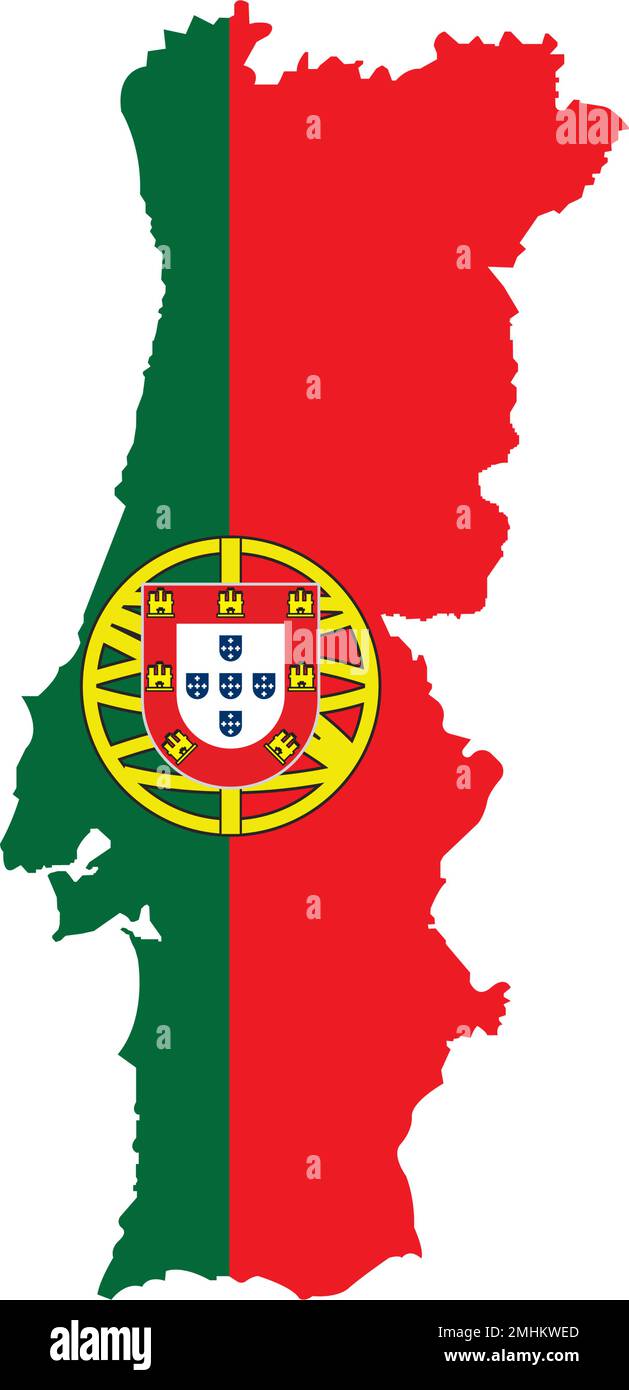 Portugal map icon. vector illustration symbol design. Stock Vector