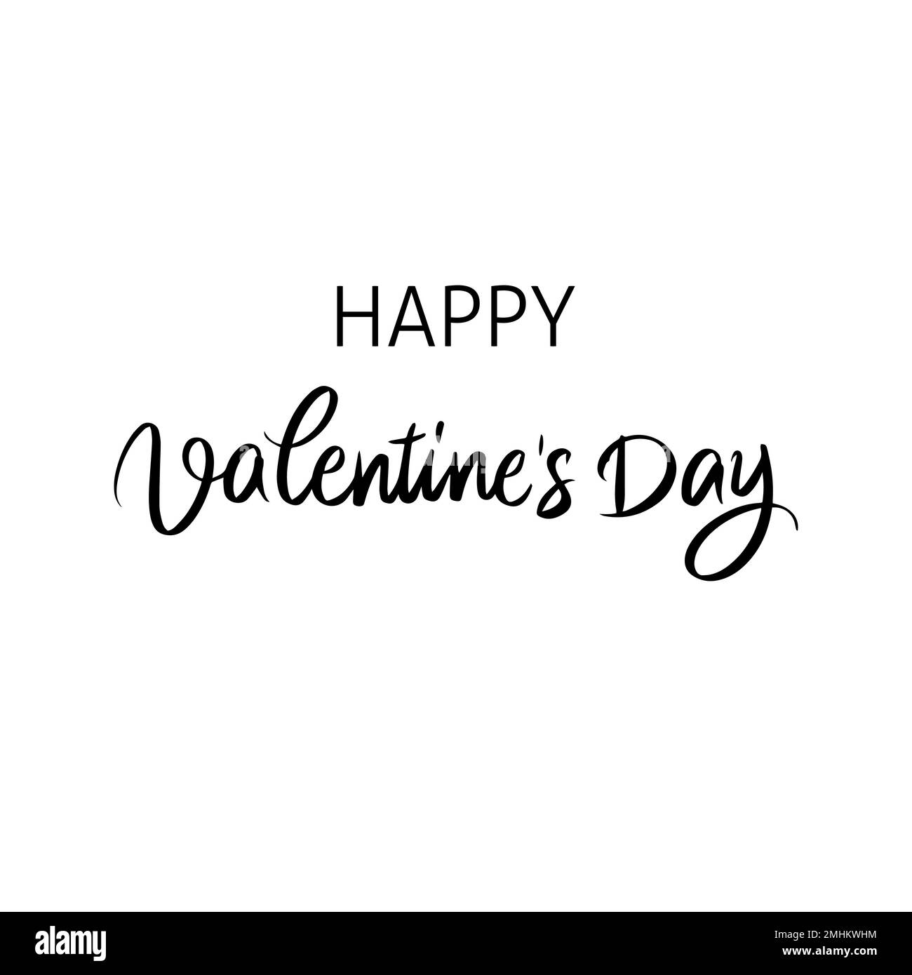 Valentines Day Handwritten Lettering Isolated Stock Vector Image & Art ...