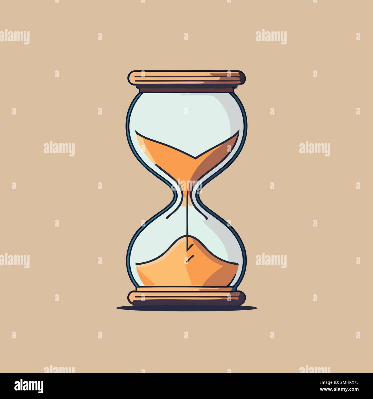 Sand clock hourglass time measurement object illustration Stock Vector ...