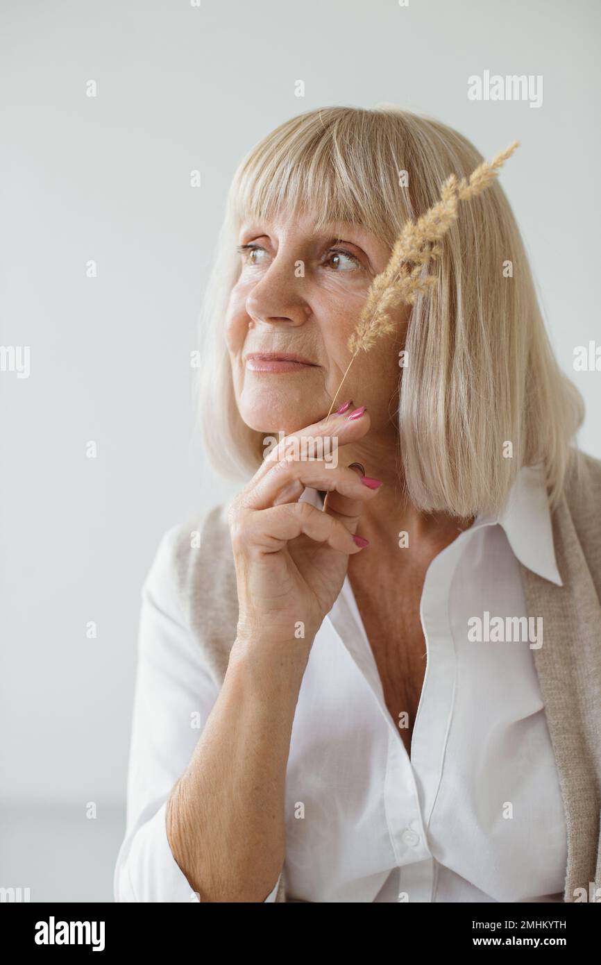 Studio Portrait Of Gray haired Senior Woman Fashion Photography In The studio-portrait-of-gray-haired-senior-woman-fashion-photography-in-the