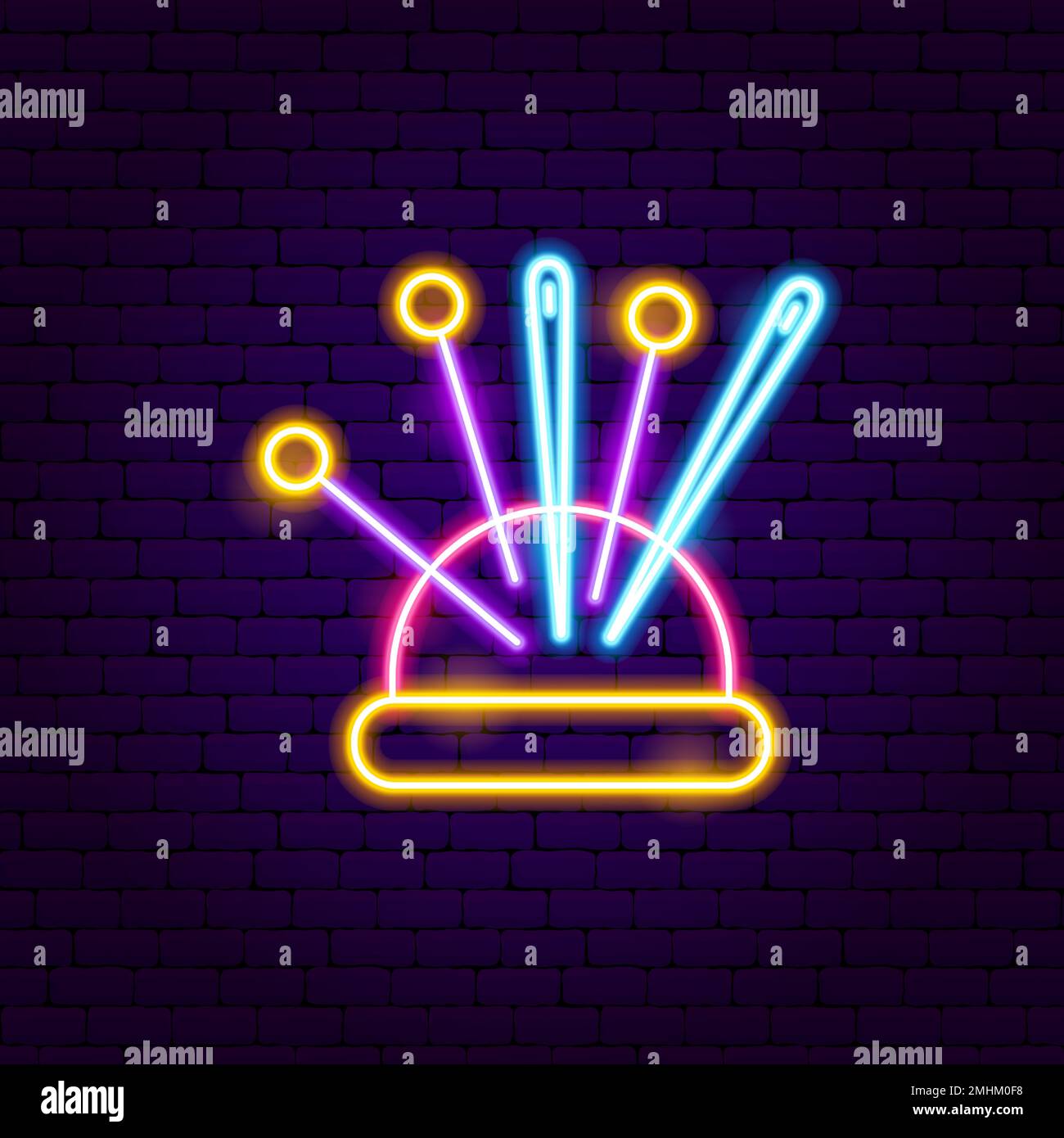 Sewing thread and needle Stock Vector Images - Alamy