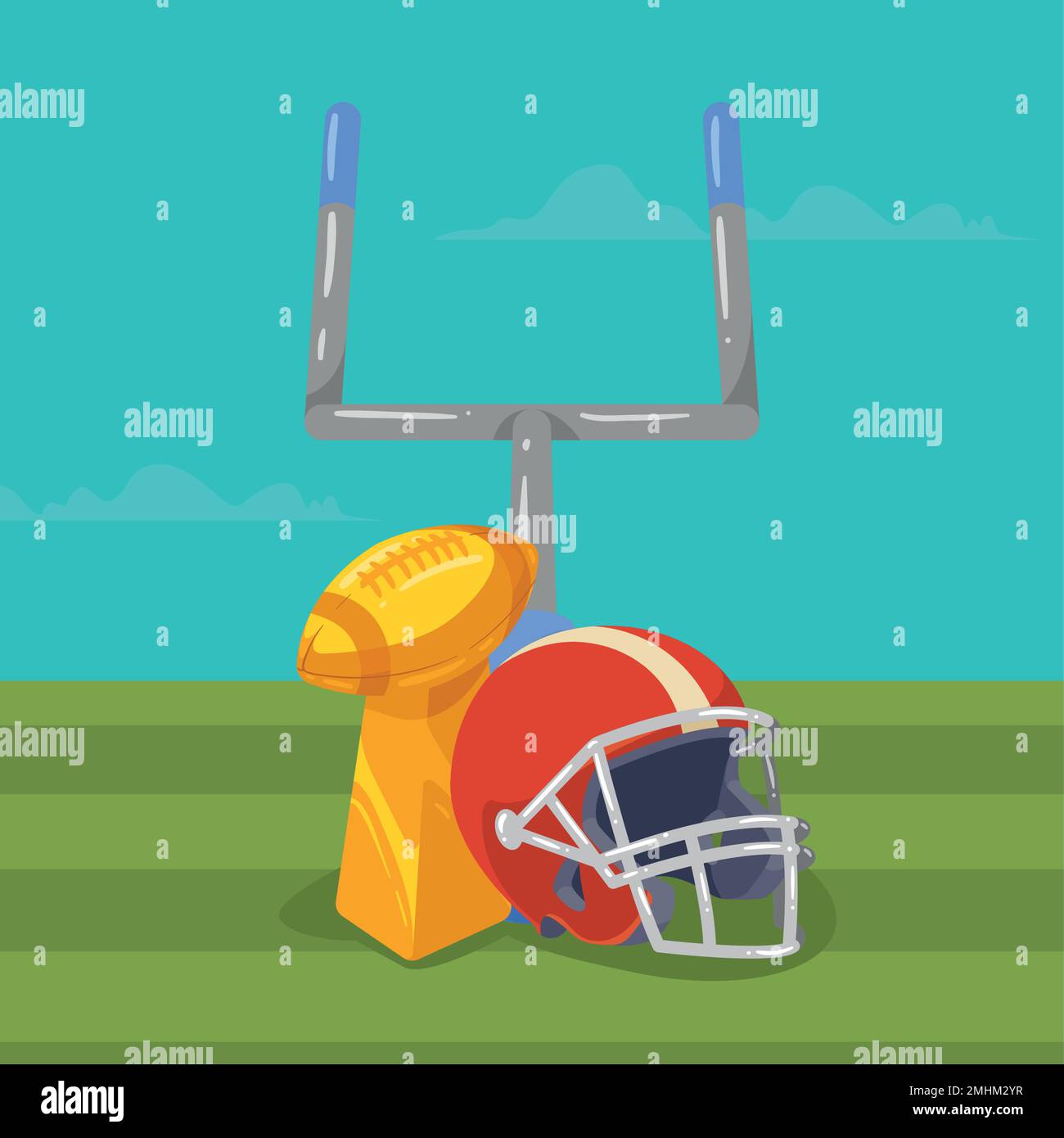 american football trophy with helmet Stock Vector Image & Art Alamy