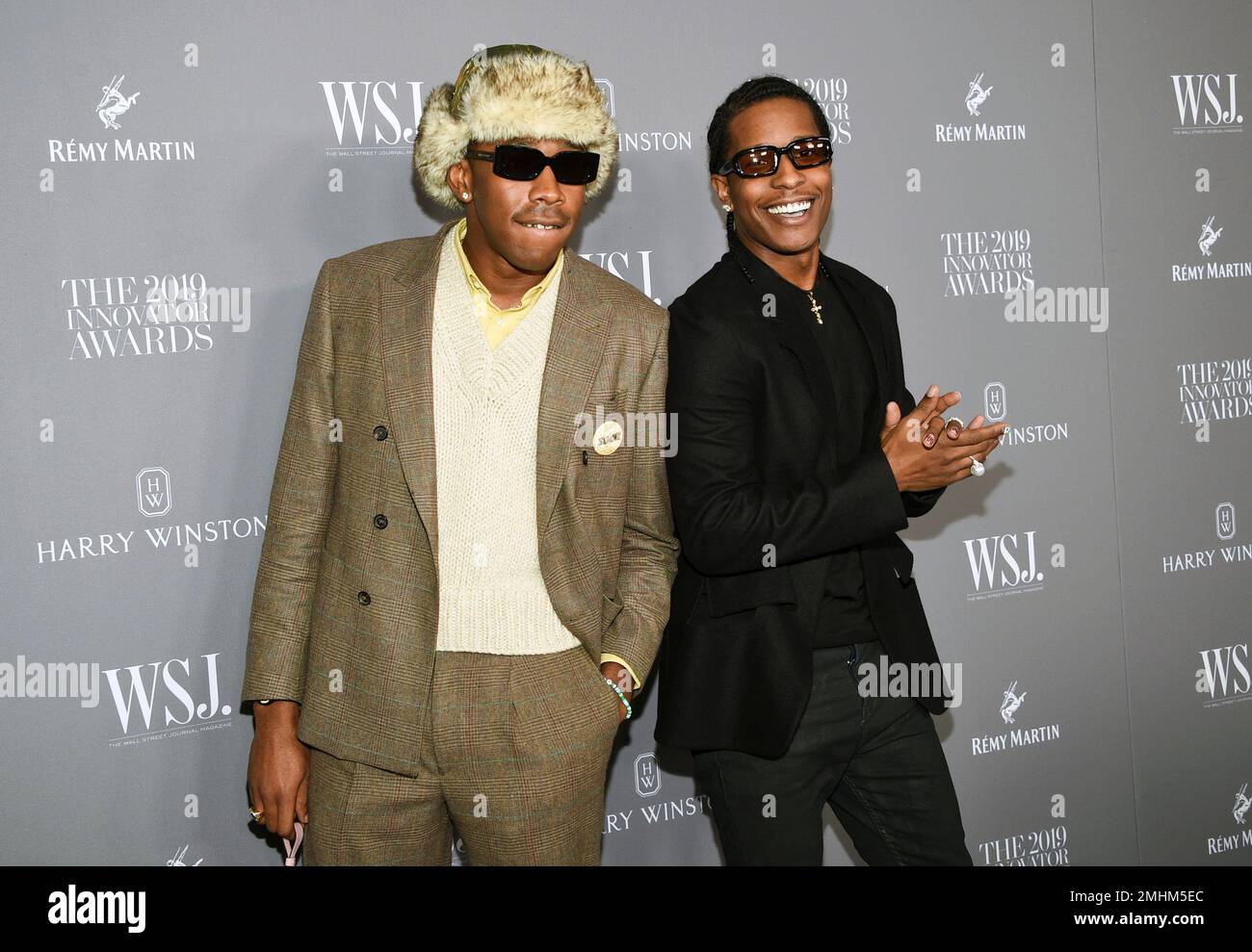 Honoree Tyler, the Creator, left, and A$AP Rocky pose together at the ...