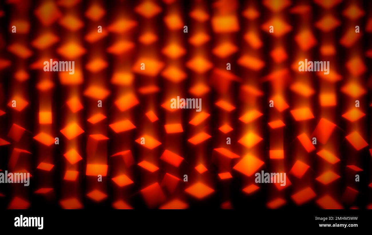 Red and orange cubes - graphic randomization concept - abstract 3D ...