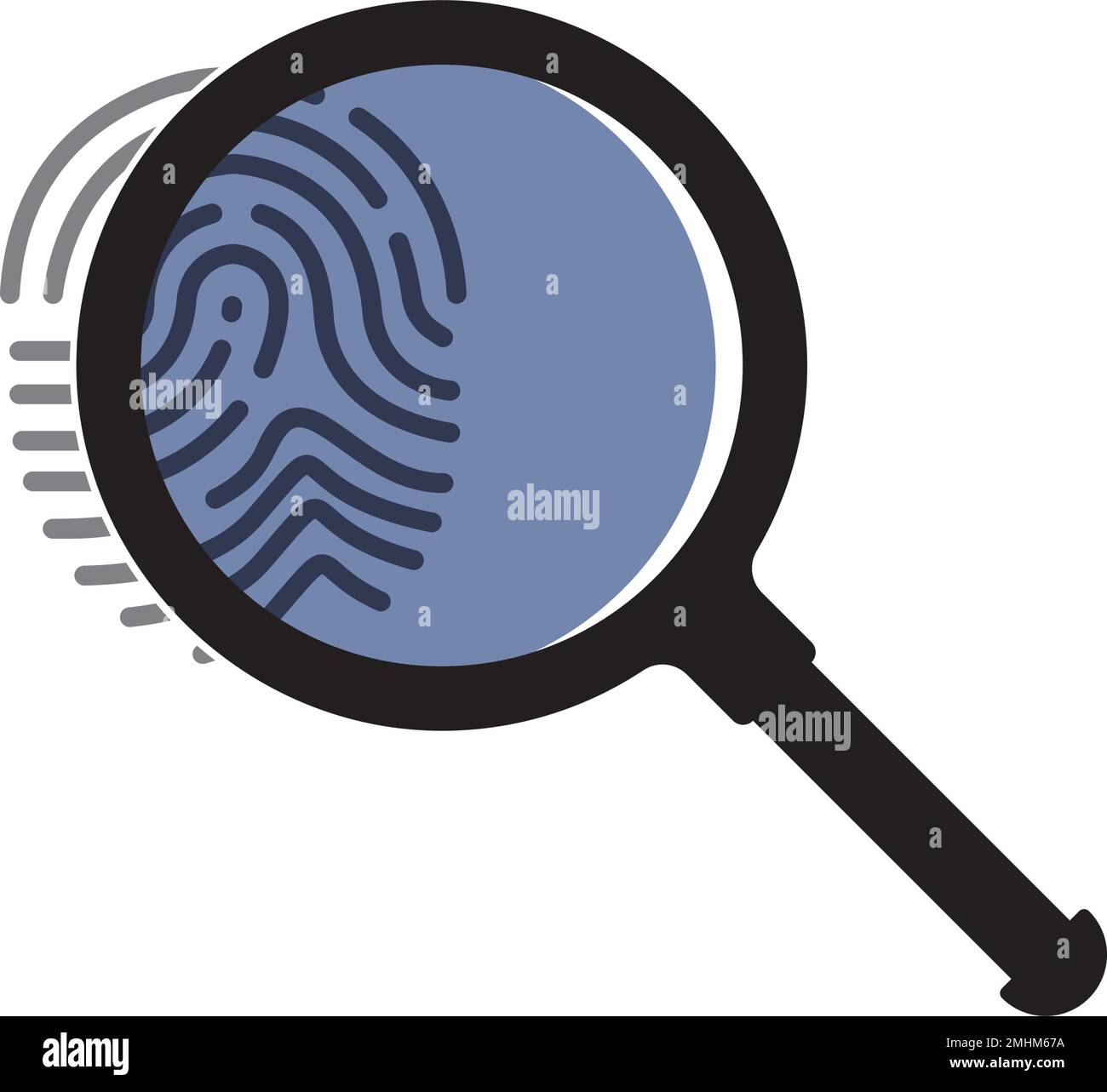 fingerprint probe logo. vector illustration symbol design. Stock Vector