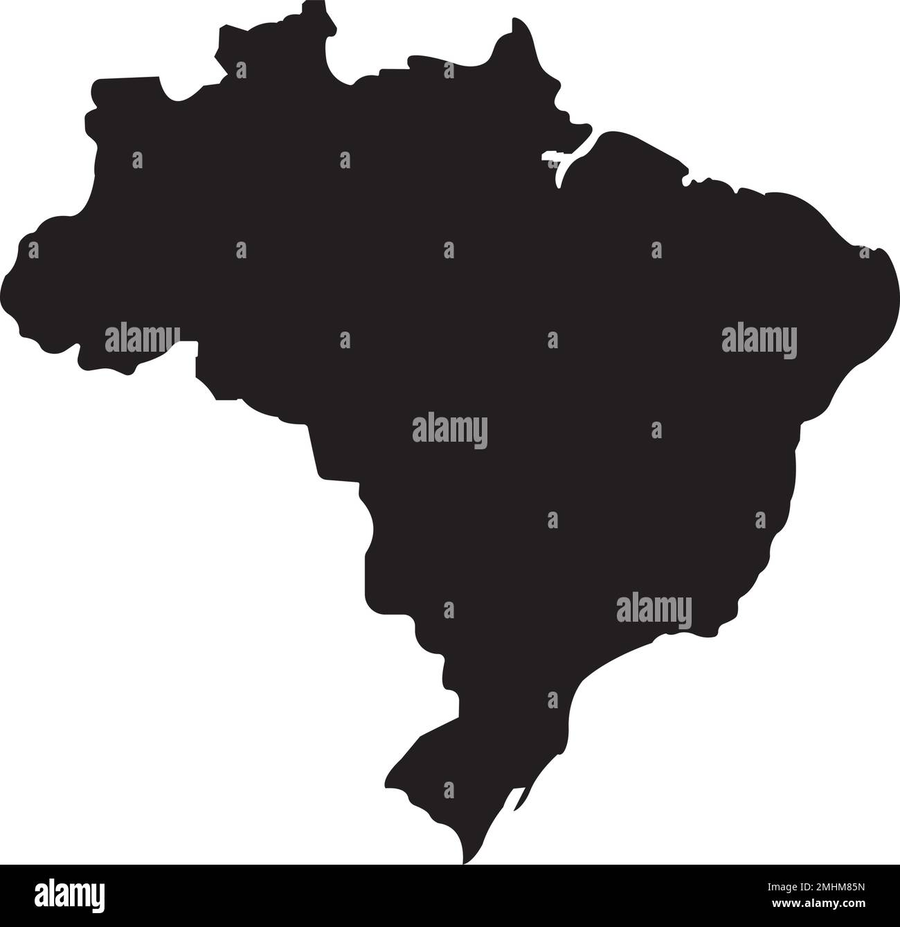 brazil map vector icon illustration symbol design. Stock Vector