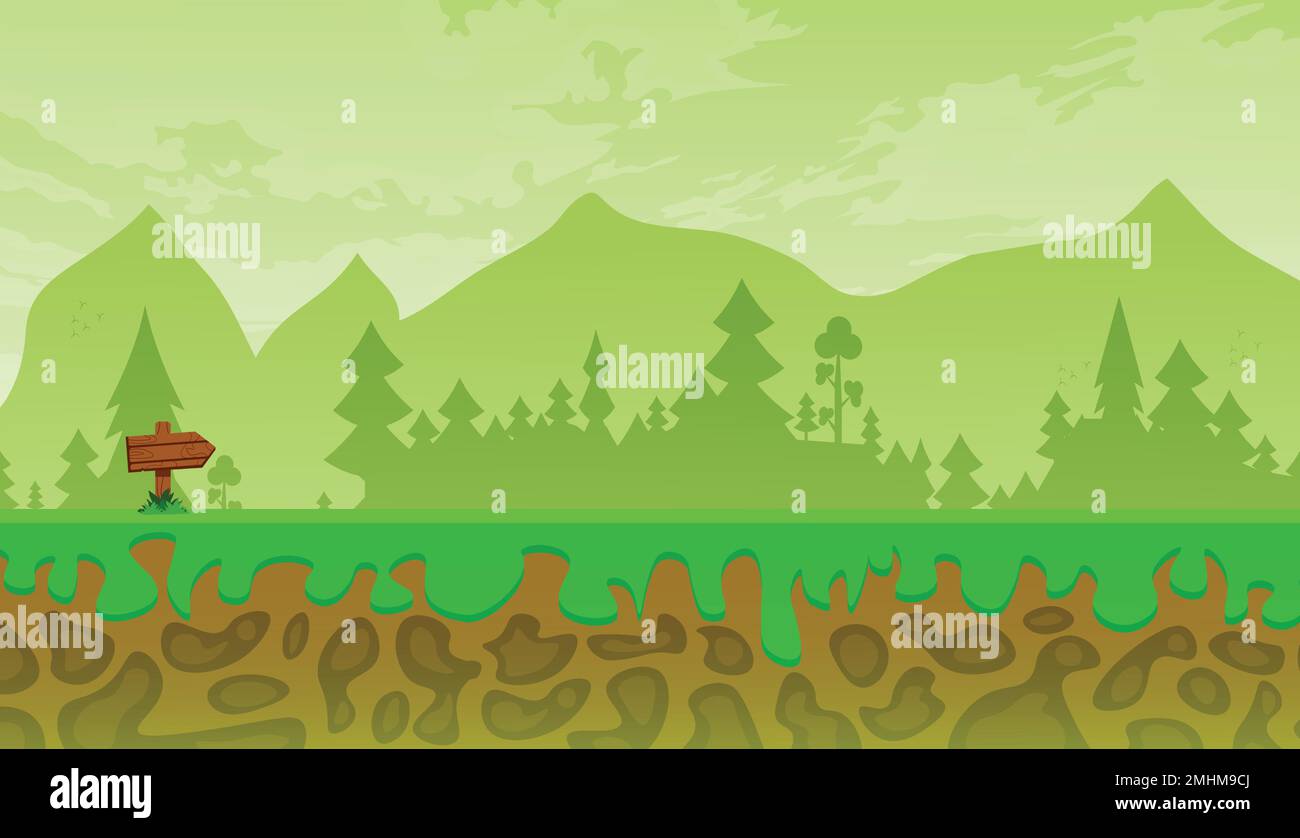 2d game art, natural landscape for games, mobile applications and  computers, game background vector illustration. 15942310 Vector Art at  Vecteezy