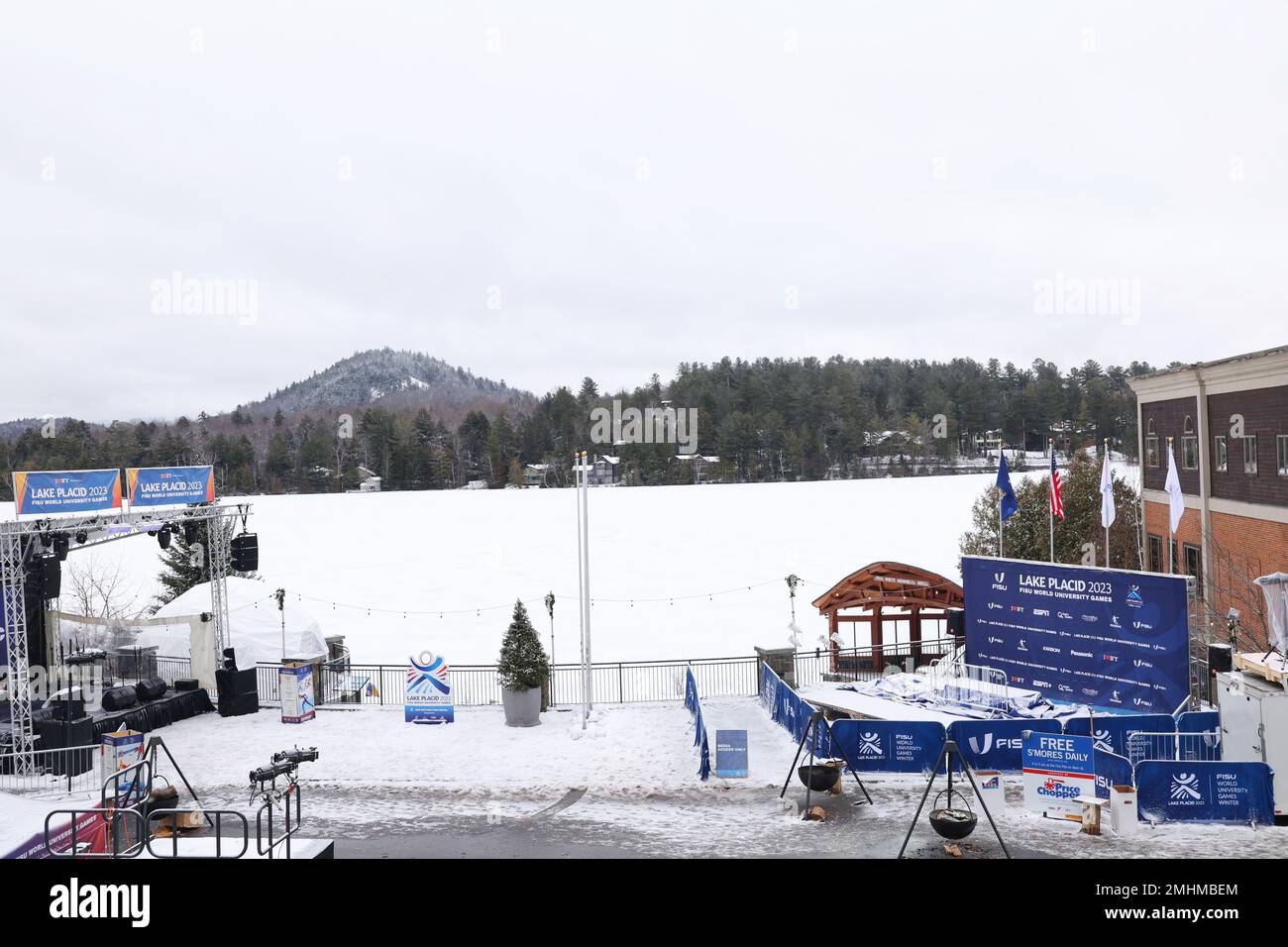 General view Medals Plaza, JANUARY 19, 2023 Lake Placid 2023 FISU World University Games
