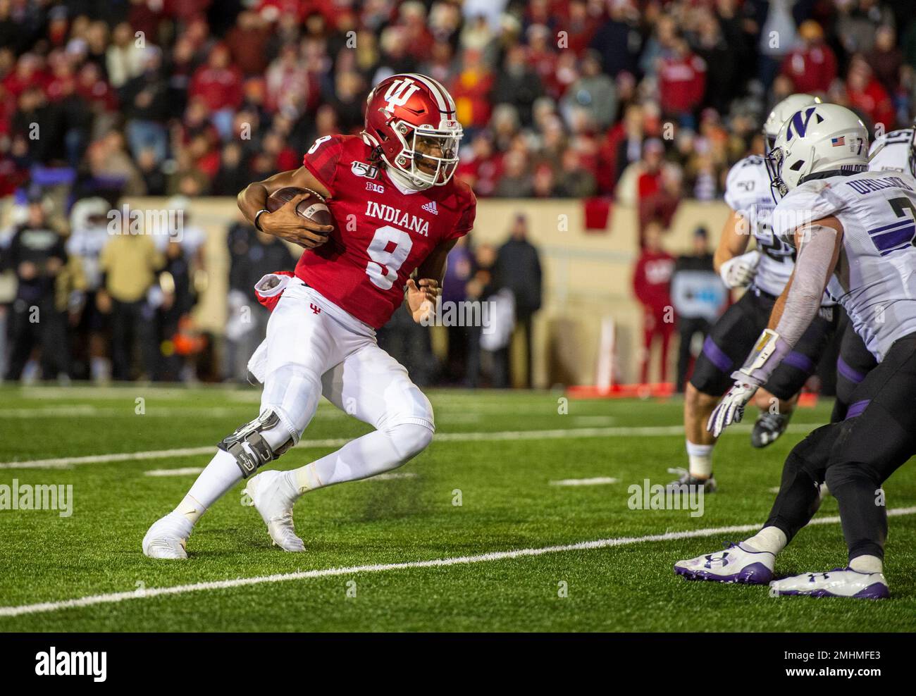 Indiana quarterback Michael Penix Jr. (9) runs the ball during an NCAA(00)