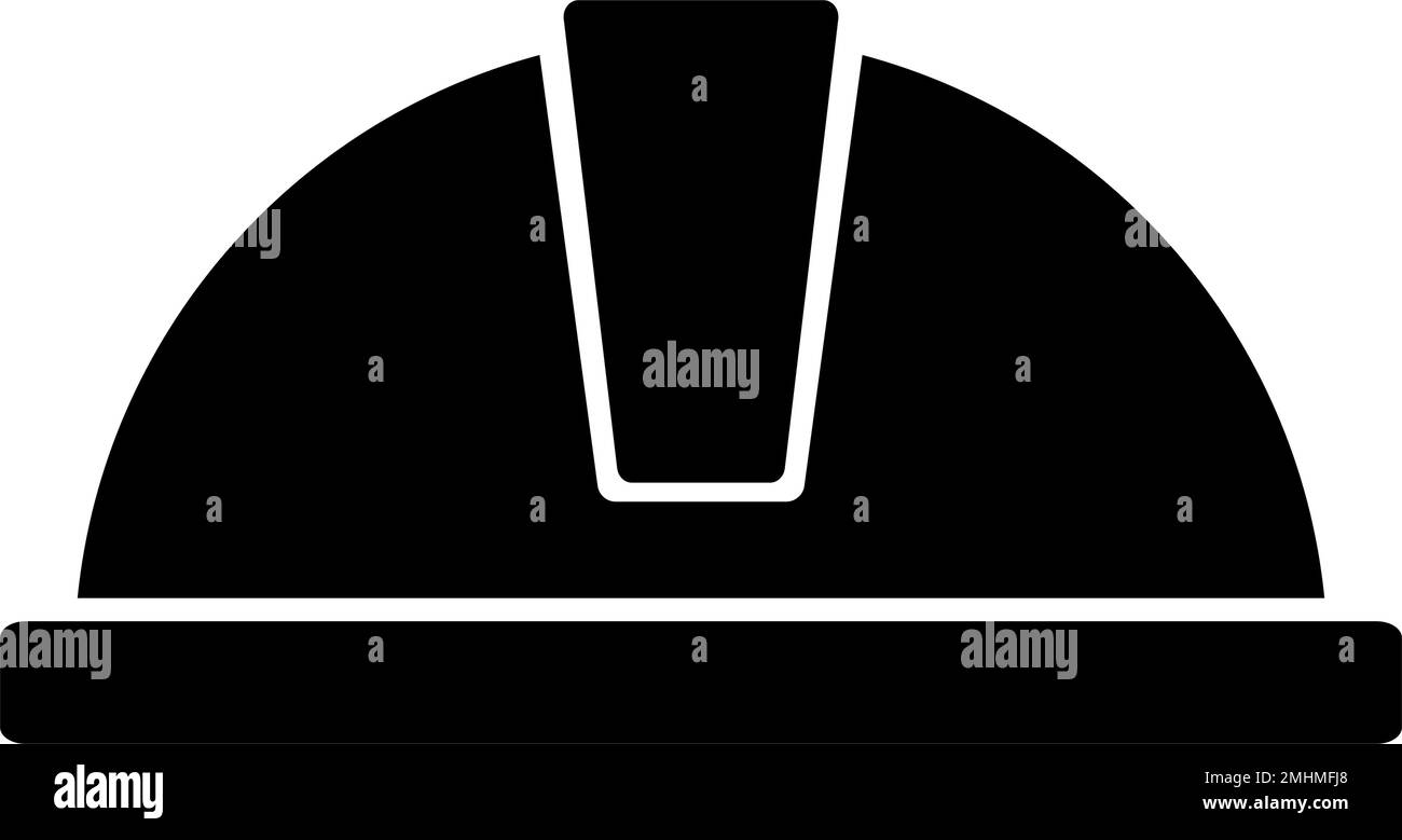 Helmet silhouette icon. Construction helmet. Editable vector Stock