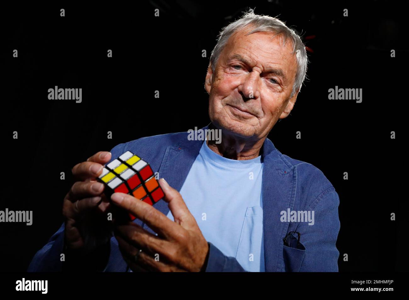 Ruby Inventor Professor Erno Rubik, inventor of Rubik's Cube, is photographed in New ...