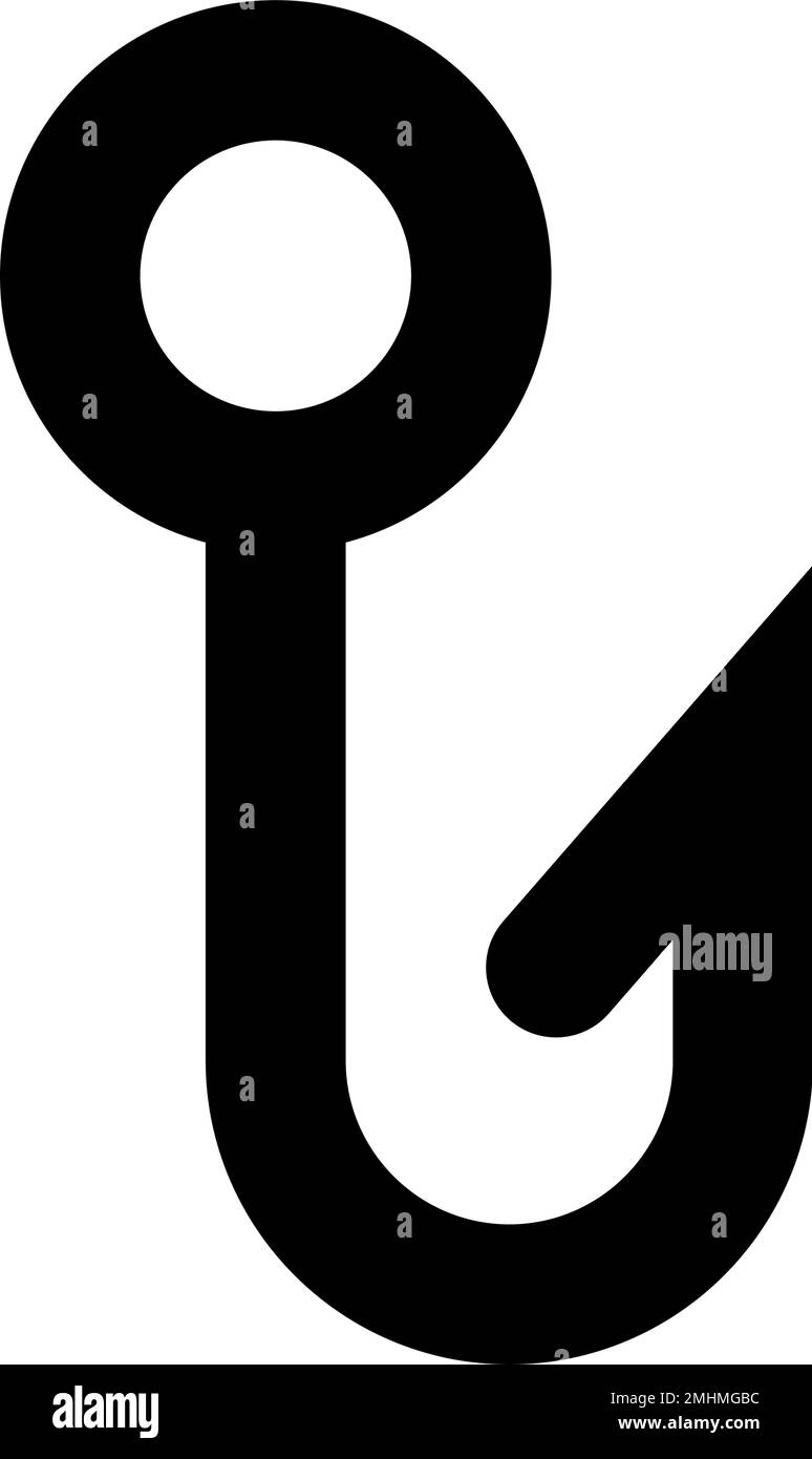 Fish hook icon. Sea fishing. Editable vector Stock Vector Image & Art