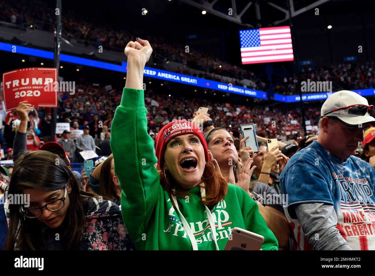 Trump Rally Ky People cheer as President Donald Trump speaks during a campaign rally ...