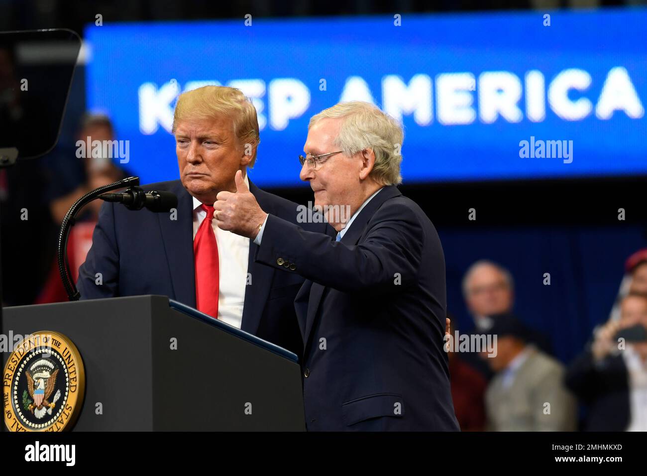 Trump Rally Ky President Donald Trump brings Senate Majority Leader Mitch McConnell of ...