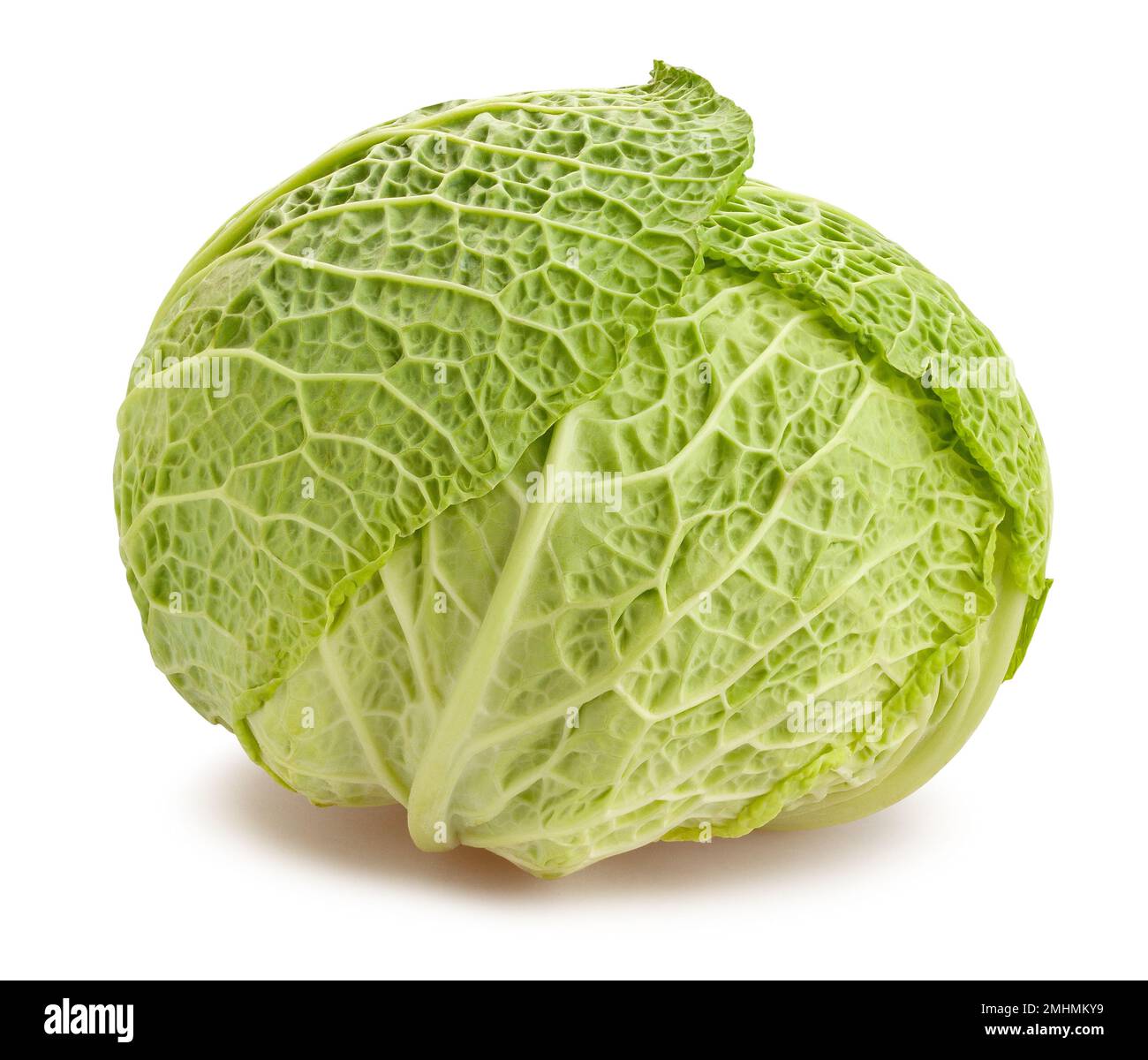 savoy cabbage path isolated on white Stock Photo