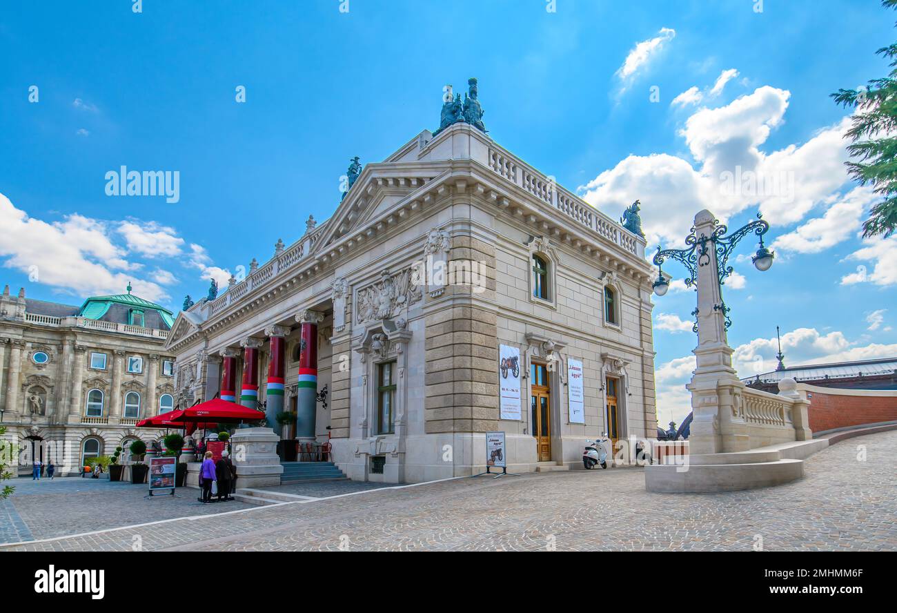 Budapest, Hungary. Main Guardhouse in Buda Castle Royal Palace and Hungarian National Gallery Stock Photo