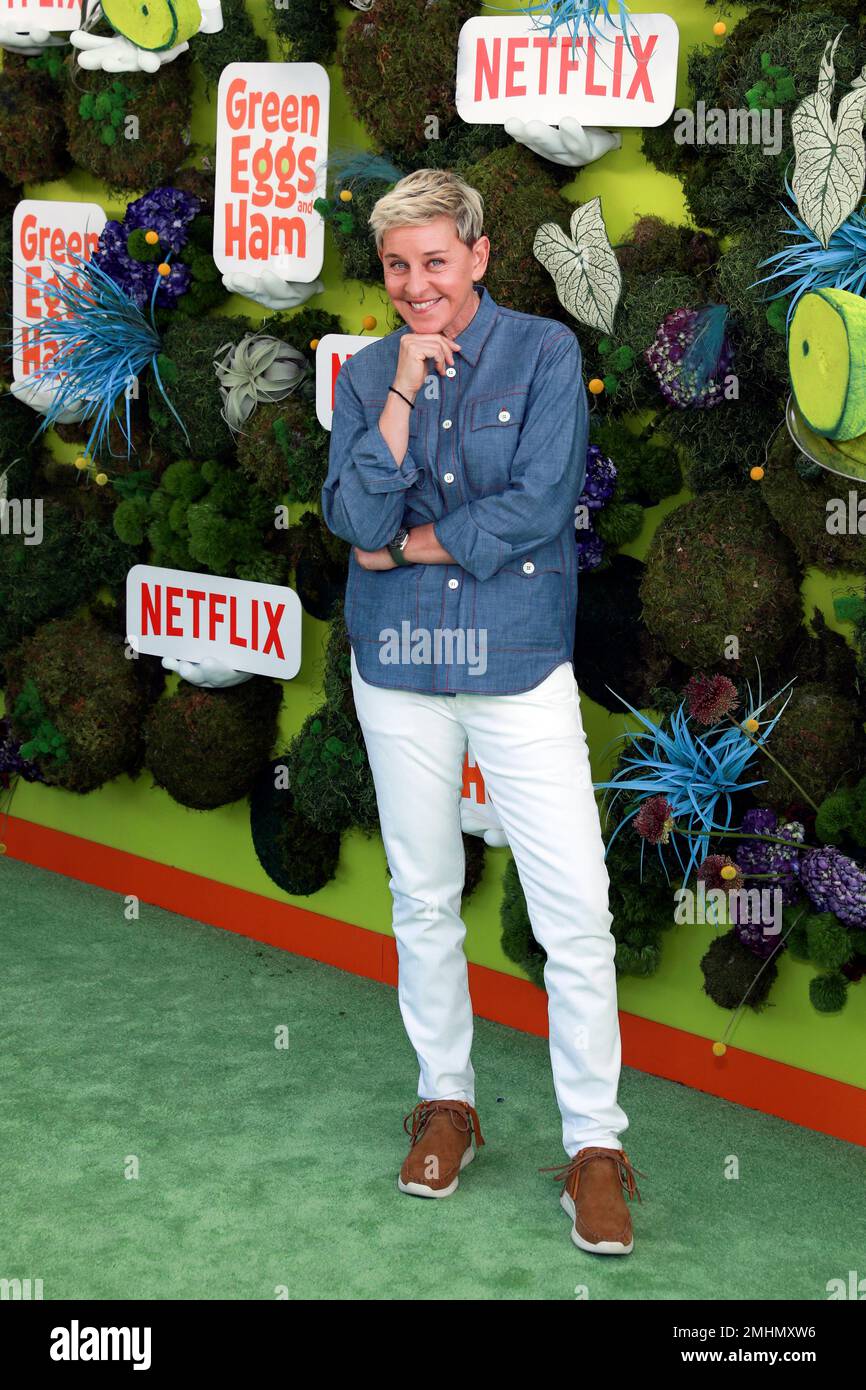 Ellen DeGeneres attends the premiere of Netflix's "Green Eggs and Ham