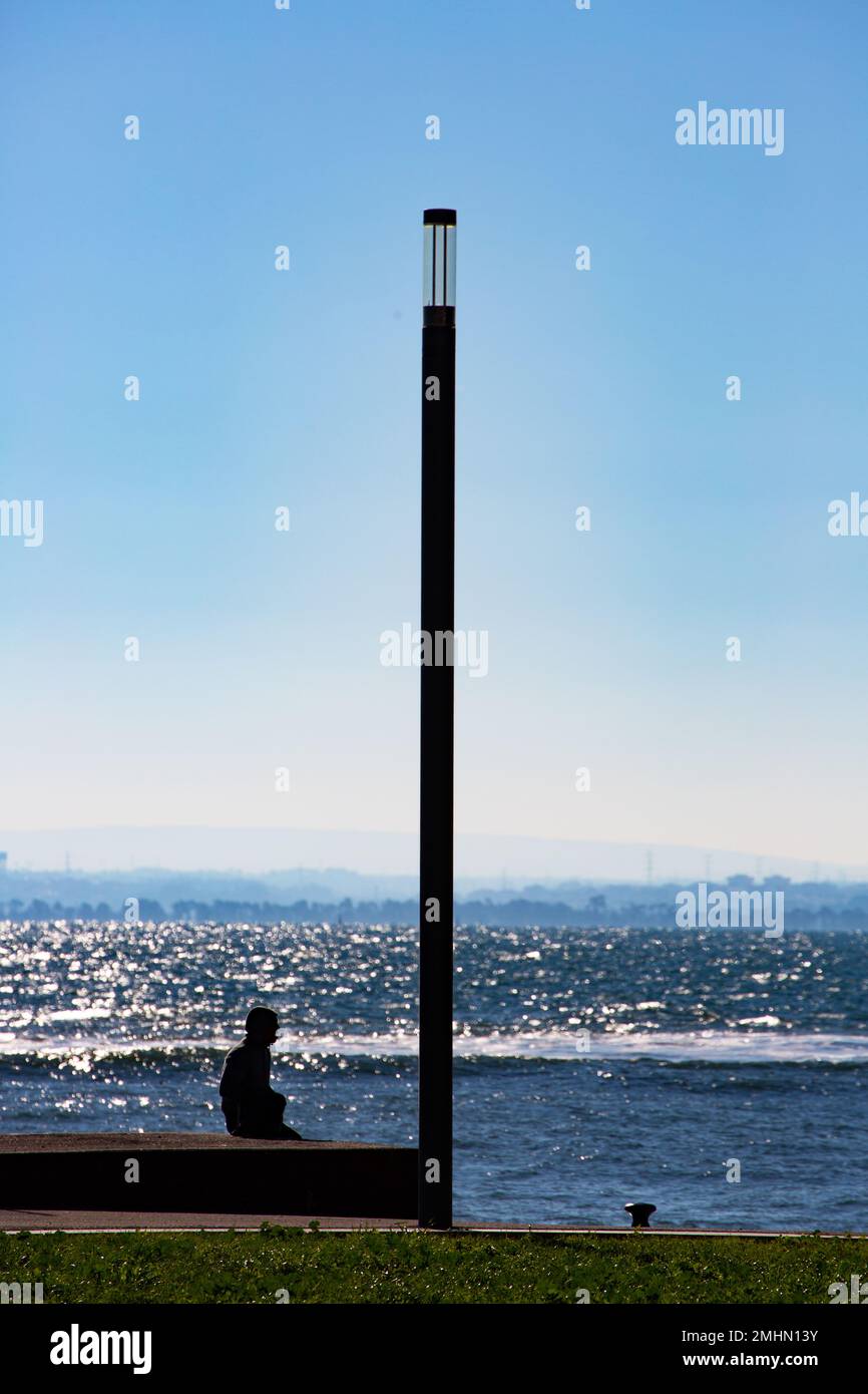 Old man staring out sea hi-res stock photography and images - Alamy