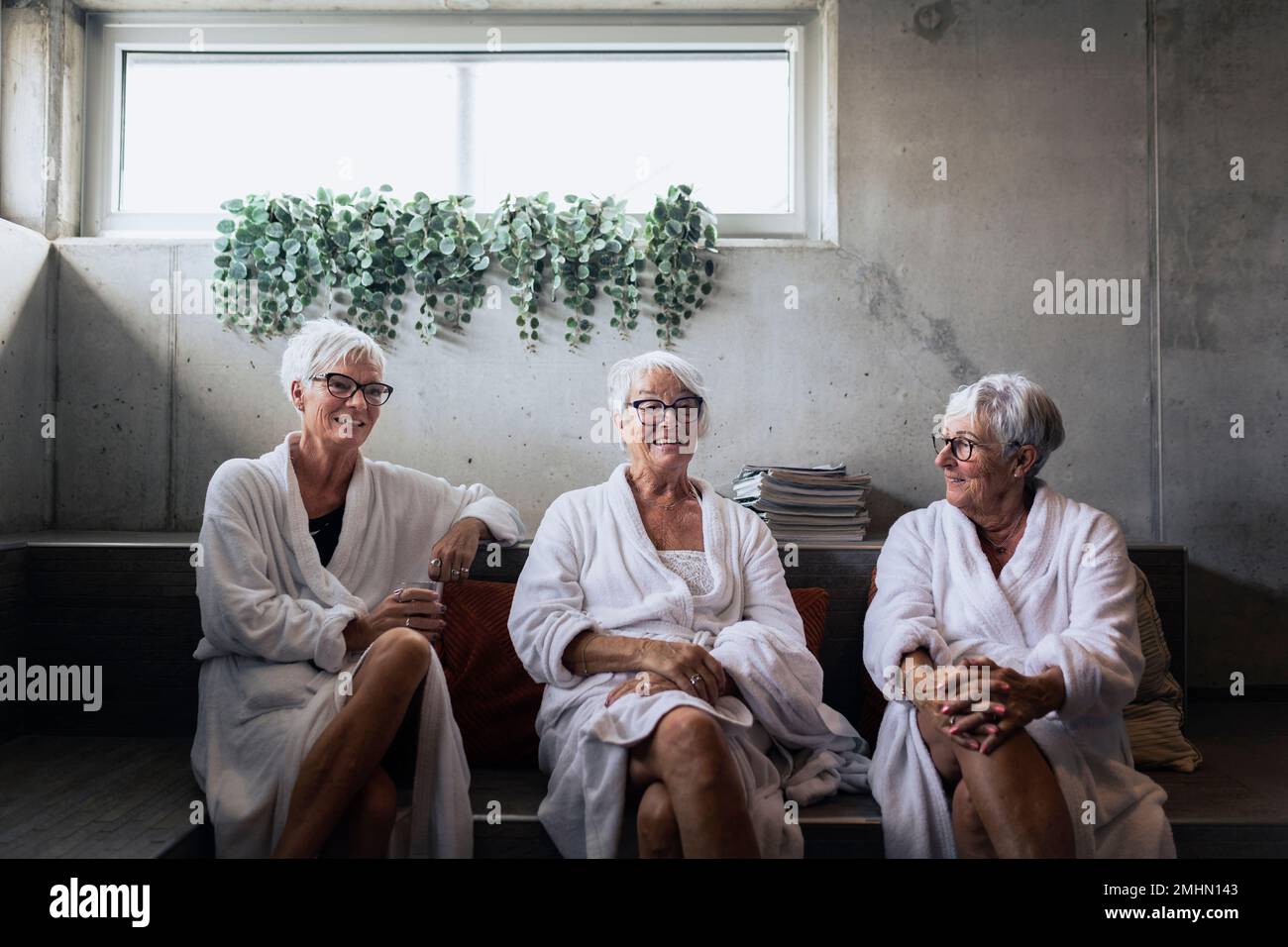 Senior Women Relaxing In Spa Stock Photo Alamy