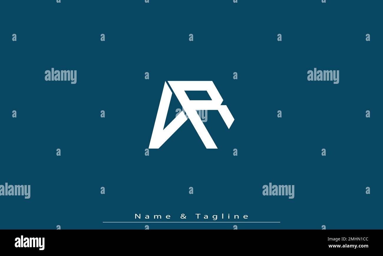 Alphabet letters Initials Monogram logo VR , RV Stock Vector