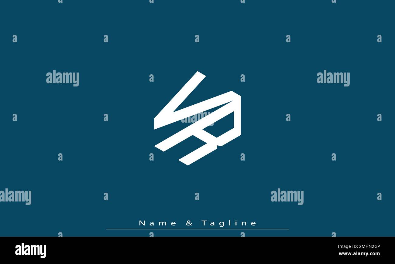 Alphabet letters Initials Monogram logo VR , RV Stock Vector