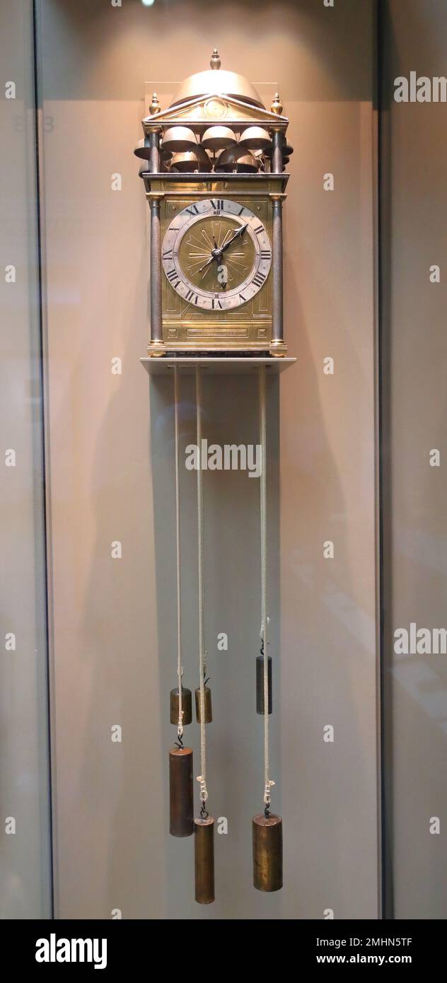 Musical weightdriven chamber clock by Nicholas Vallin at the British