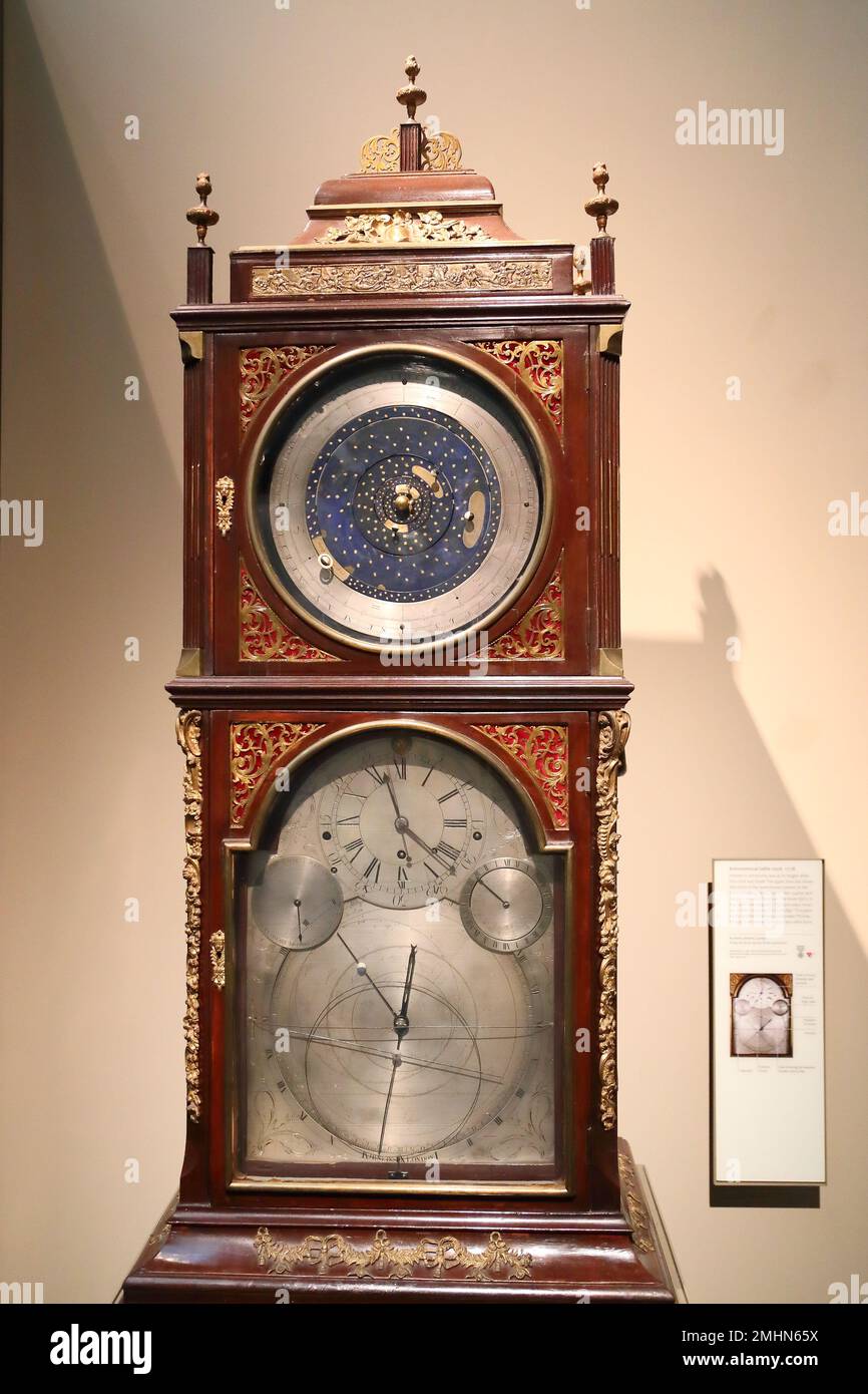 Astronomical table clock from 1778 built by the brother of famous clock