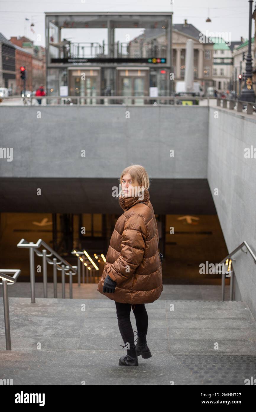 Girl walking in copenhagen hi-res stock photography and images - Alamy