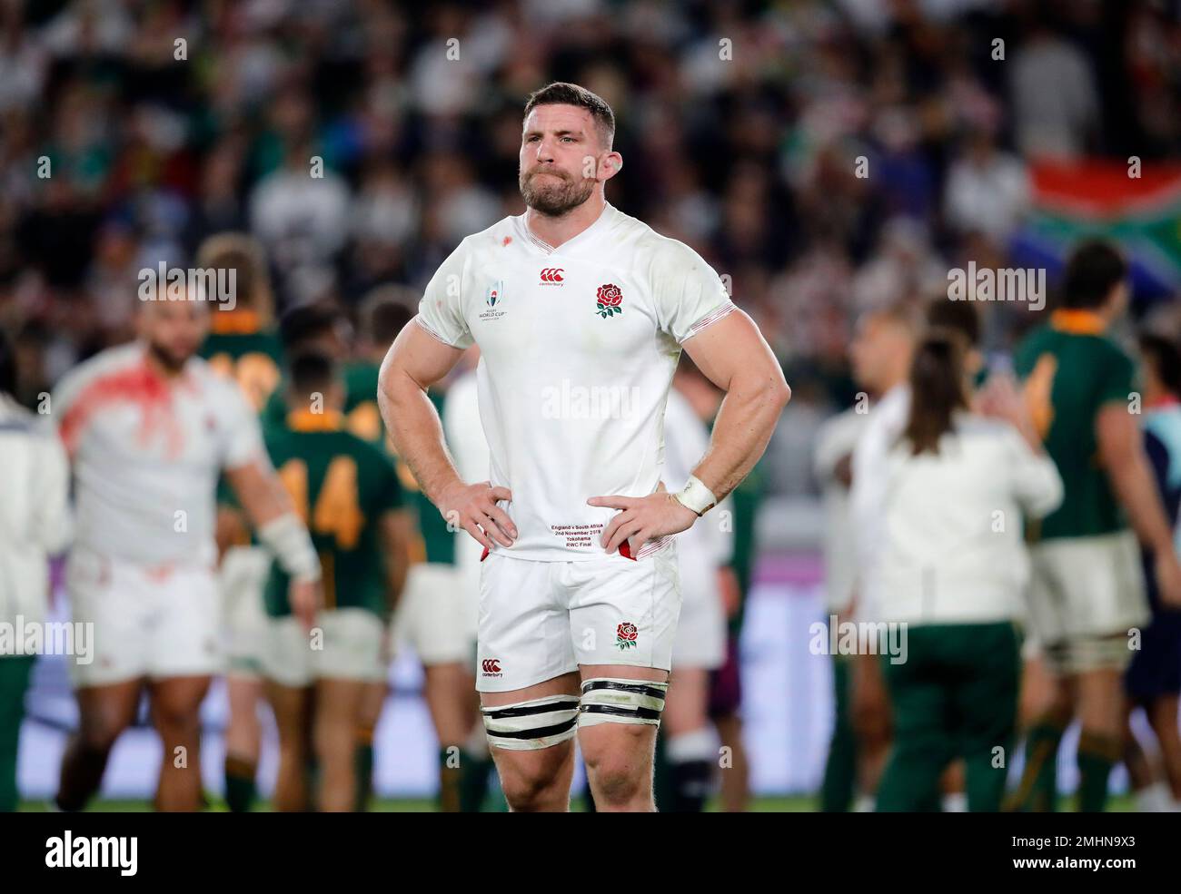 England's Mark Wilson reacts at the end of the match after South Africa ...
