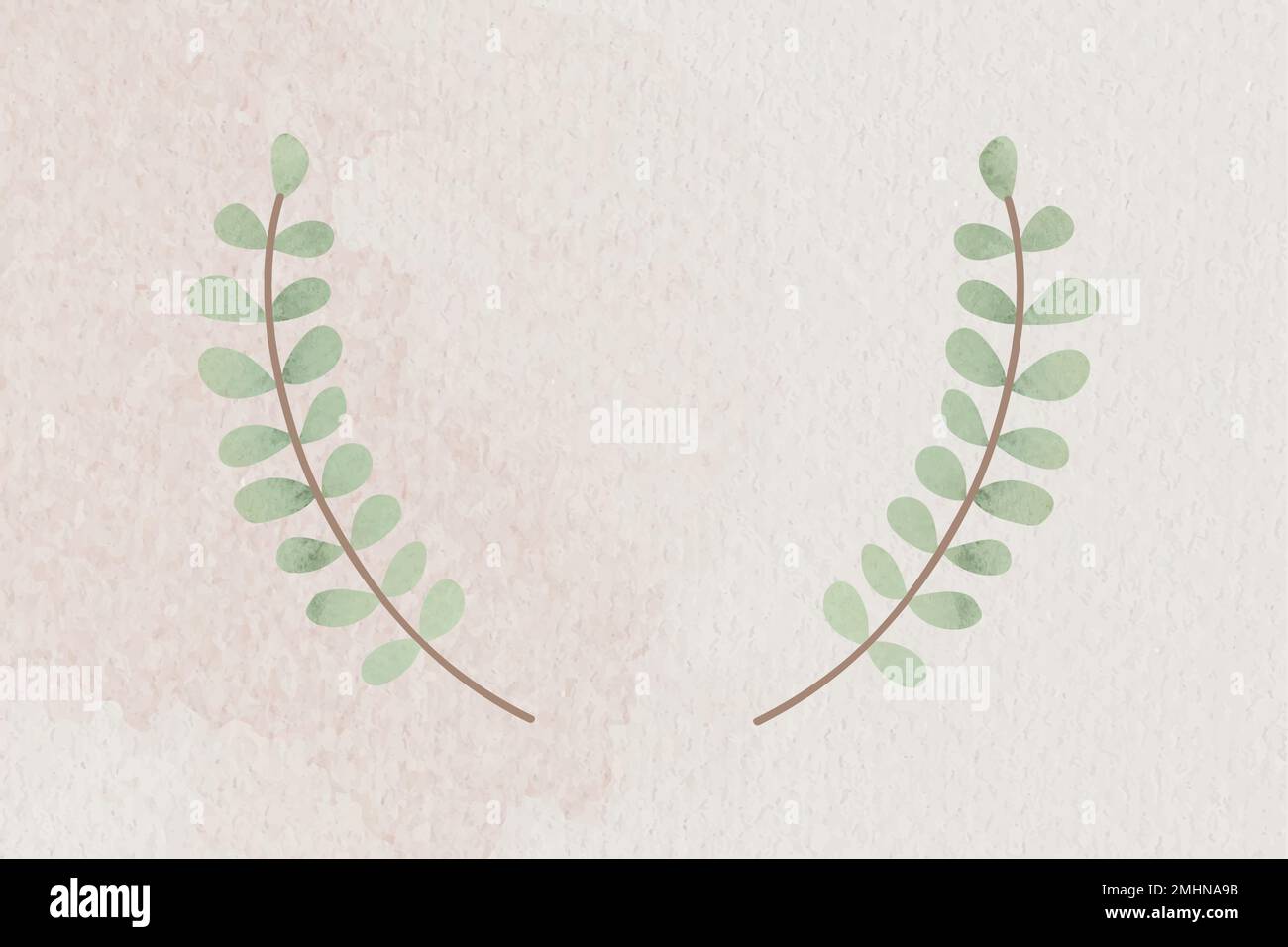 Green leafy wreath badge vector Stock Vector