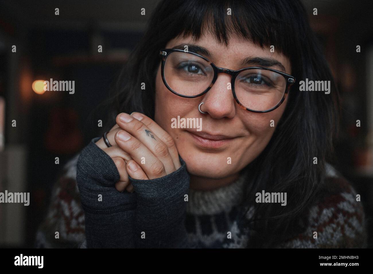 Portrait of beautiful young woman Stock Photo