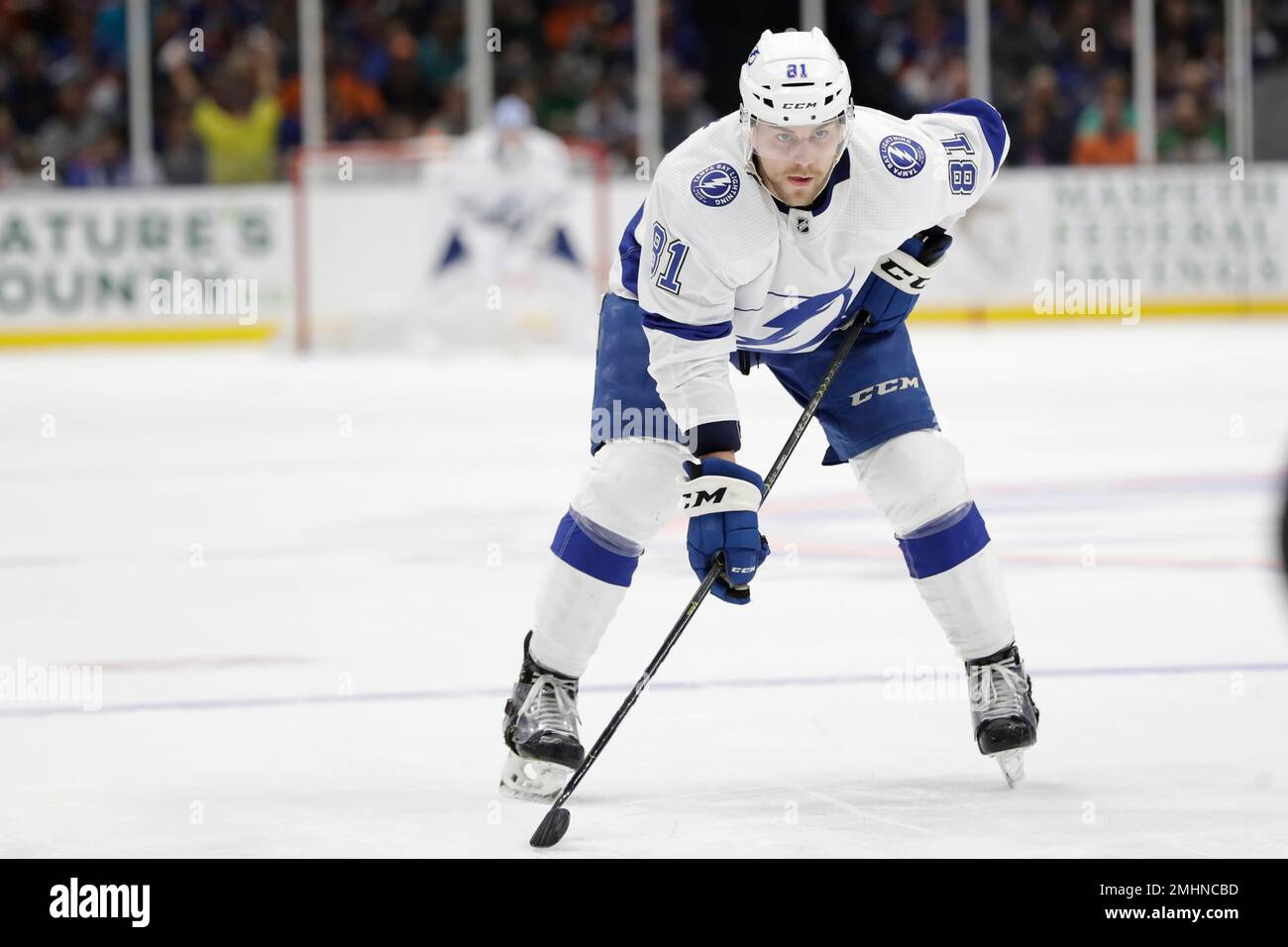 Tampa Bay Lightning's Erik Cernak (81) during the first period of an