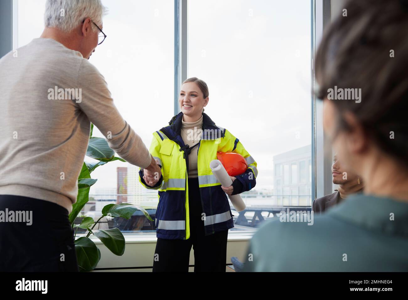Architects having meeting in office Stock Photo