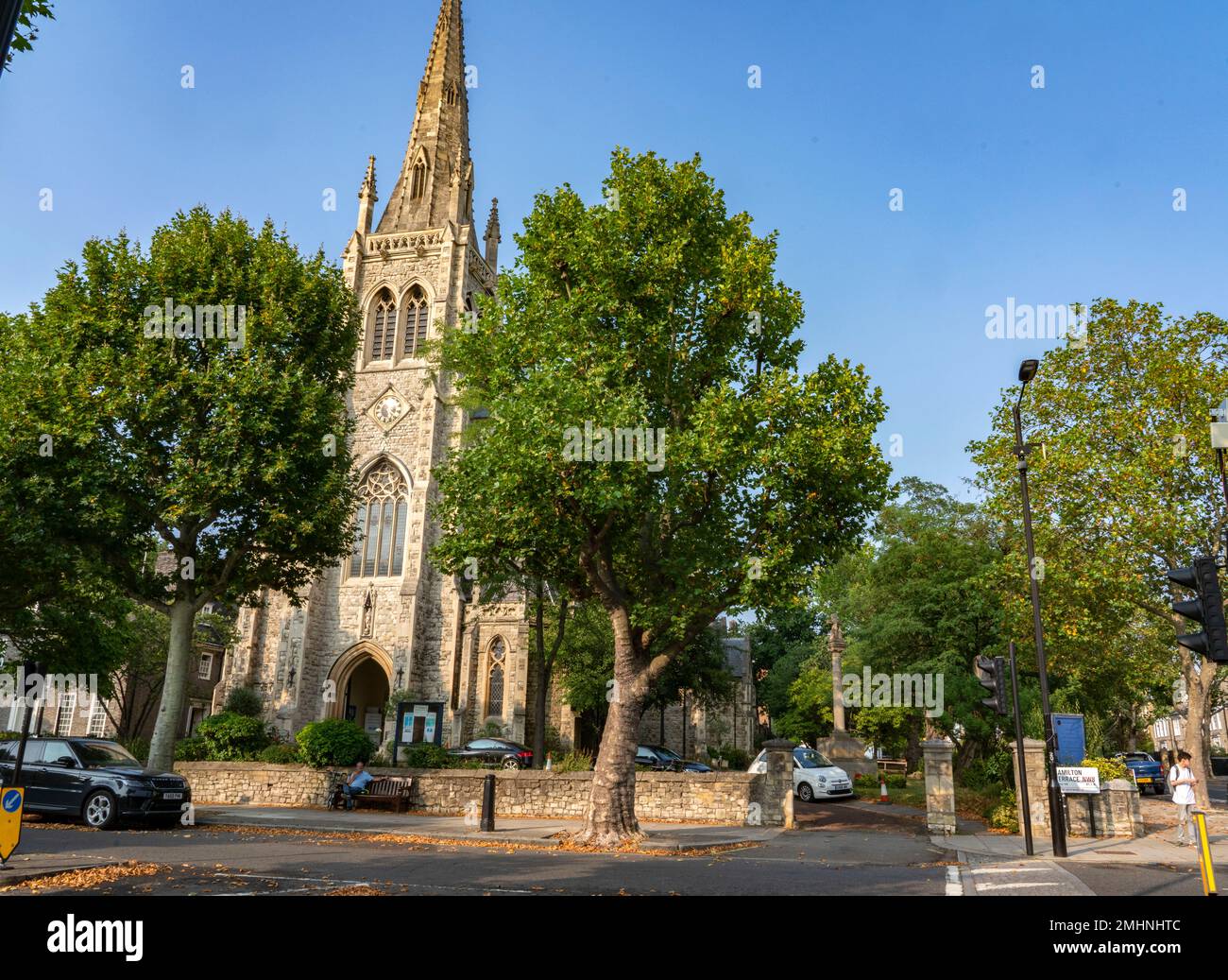 File picture of St Mark's Church, Hamilton Terrace, St John's Wood, London. The Heritage listed Church was destroyed by a fire during the evening of January 26, 2023. Credit: Rob Taggart/Alamy Stock Photo