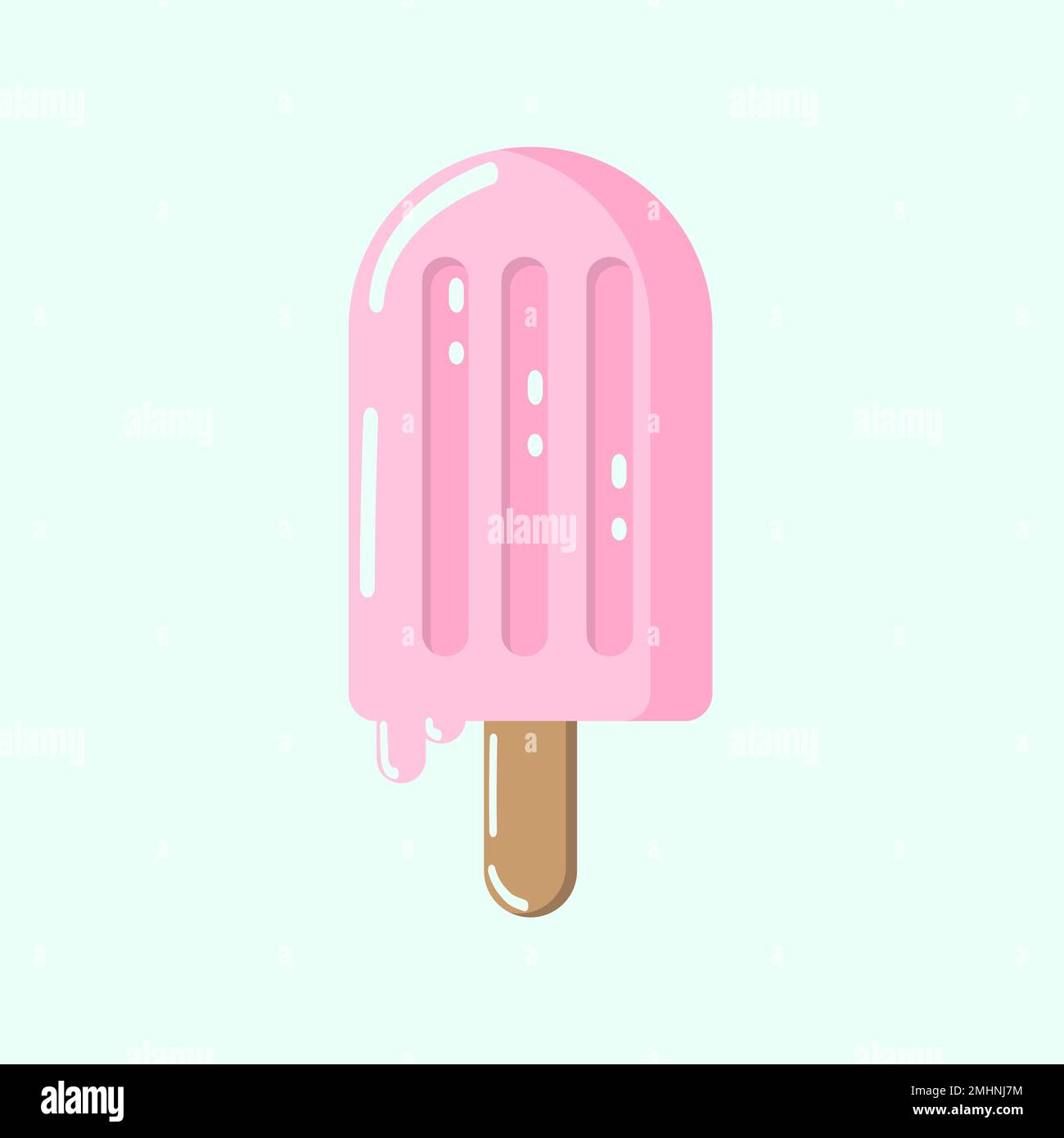 Summer ice cream set Stock Vector