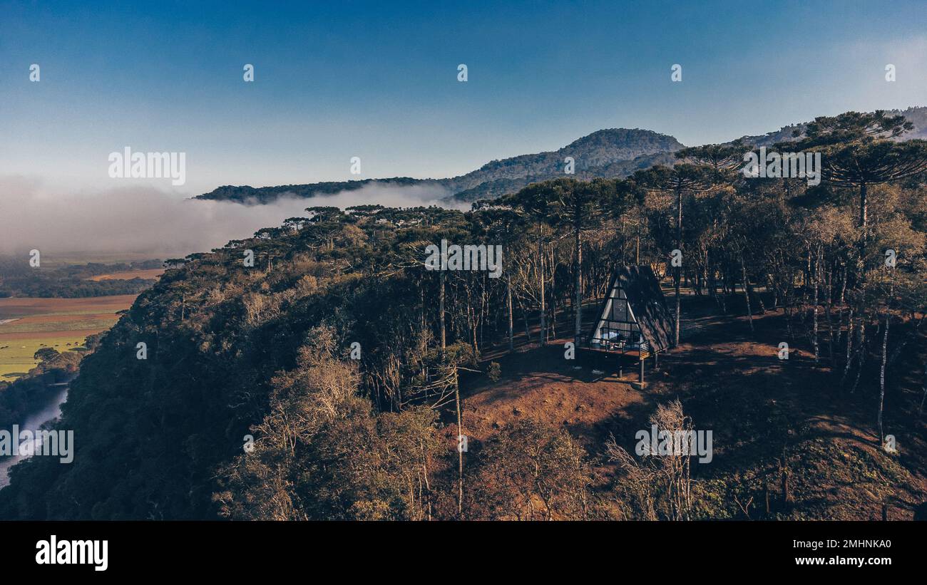 Urubici Landscape - Tinny Home at Nature Stock Photo