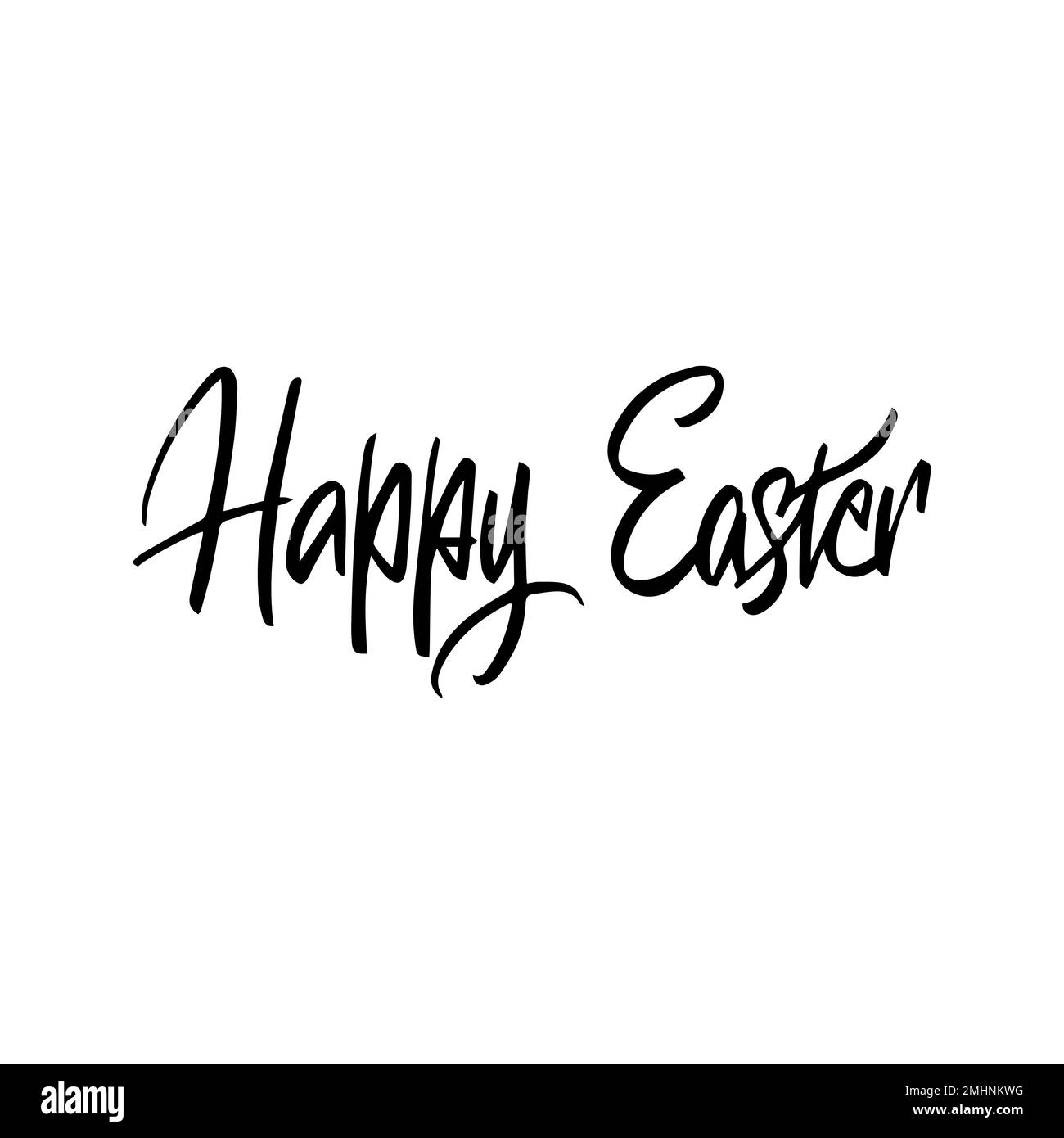 Grunge Happy Easter Handwritten Lettering Stock Vector
