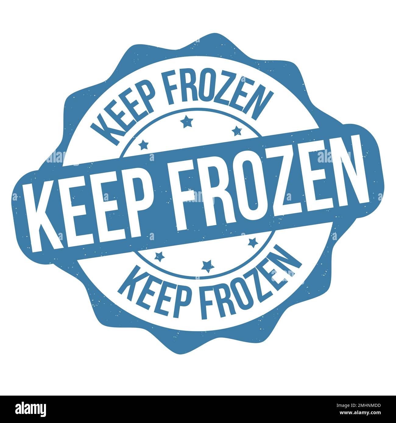 Keep frozen label or stamp on white background, vector illustration