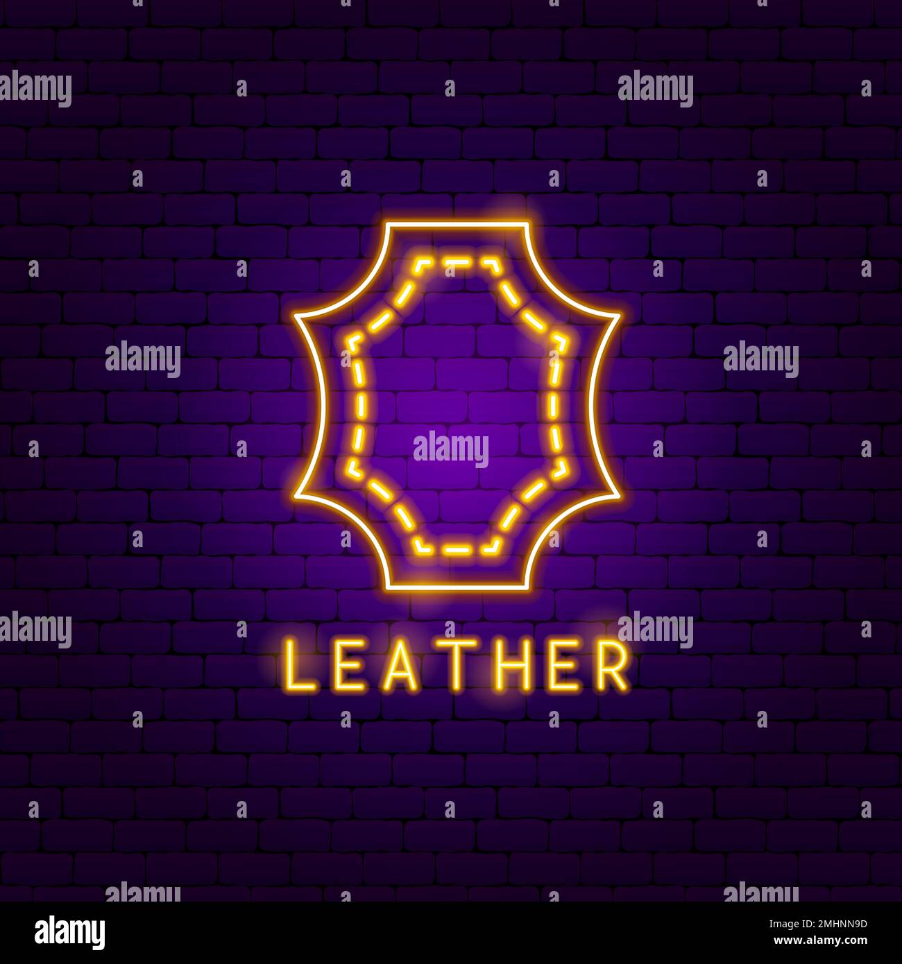 Leather Neon Label Stock Vector Image & Art - Alamy