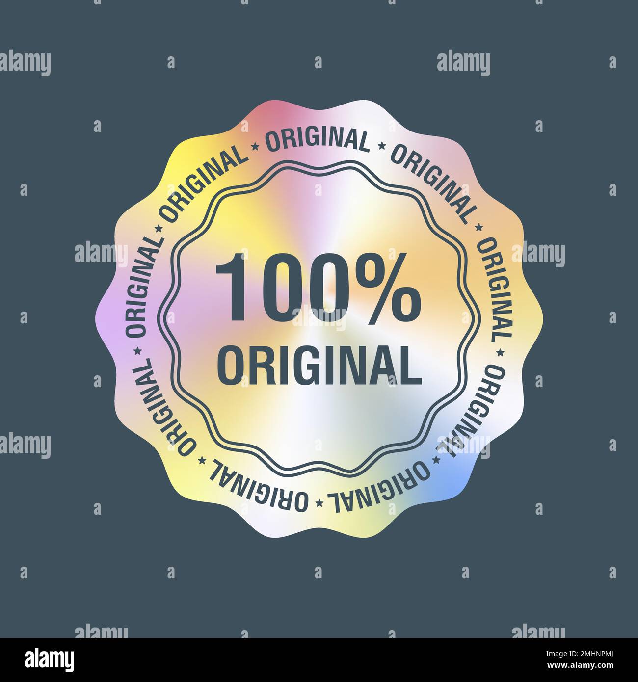 Golden 100 percent original label Royalty Free Vector Image