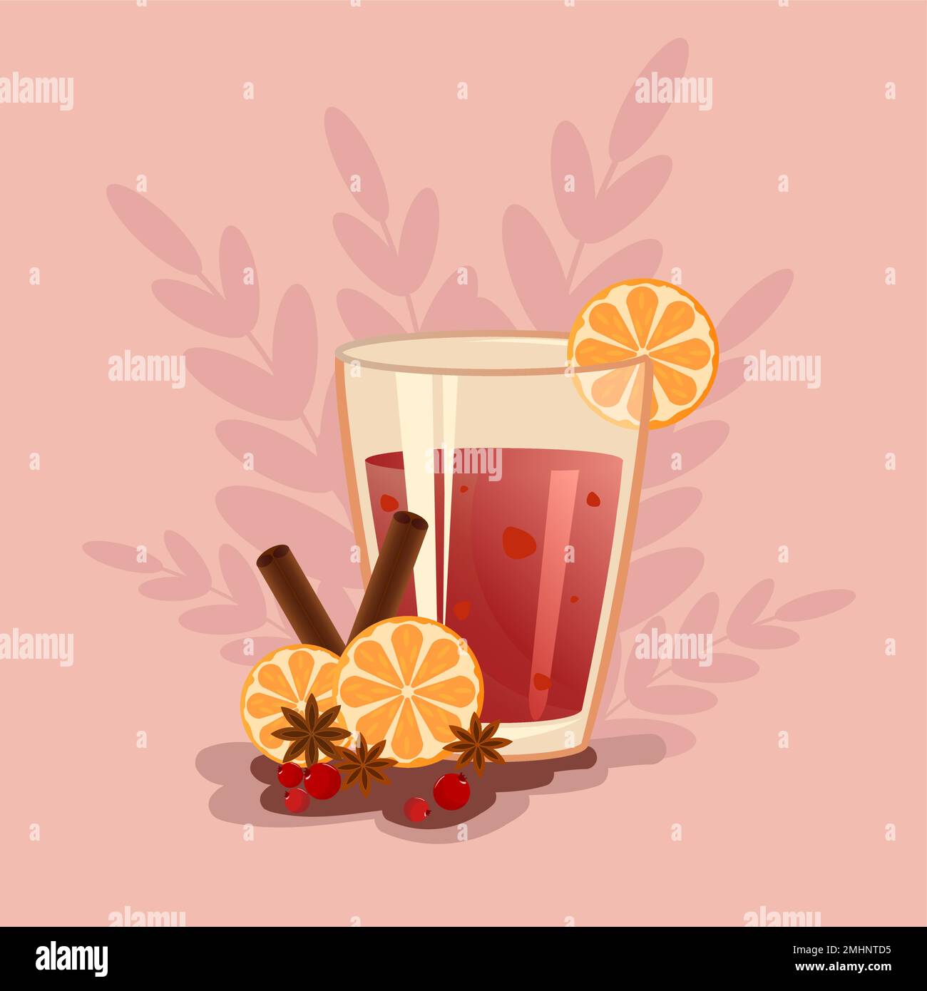 Autumn leaves in wine glass Stock Vector Images - Alamy