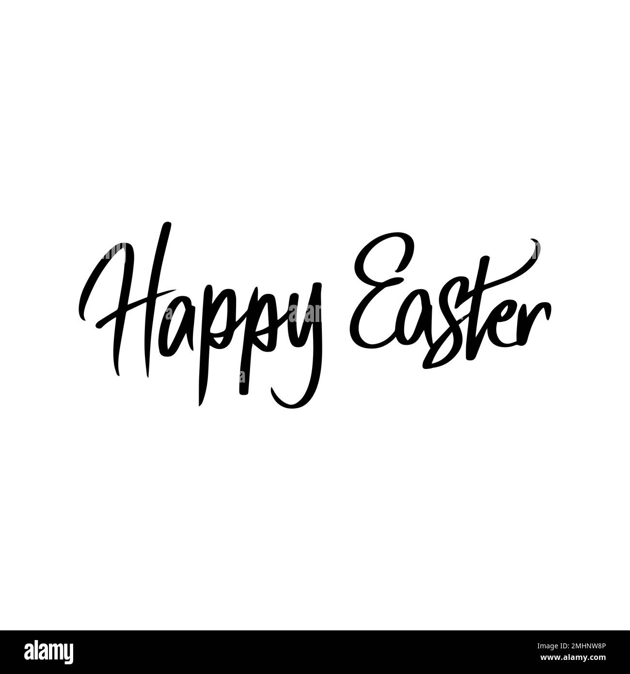 Happy Easter Handwritten Lettering Stock Vector