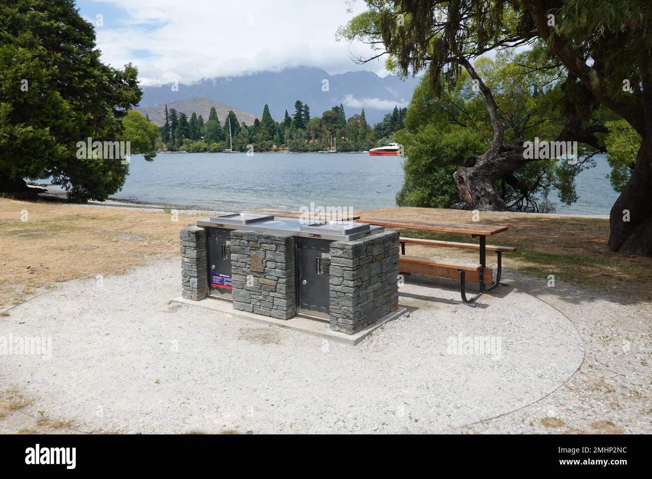Public BBQ Saint Omer Park, on the shores of Lake Wakatipu Queenstown