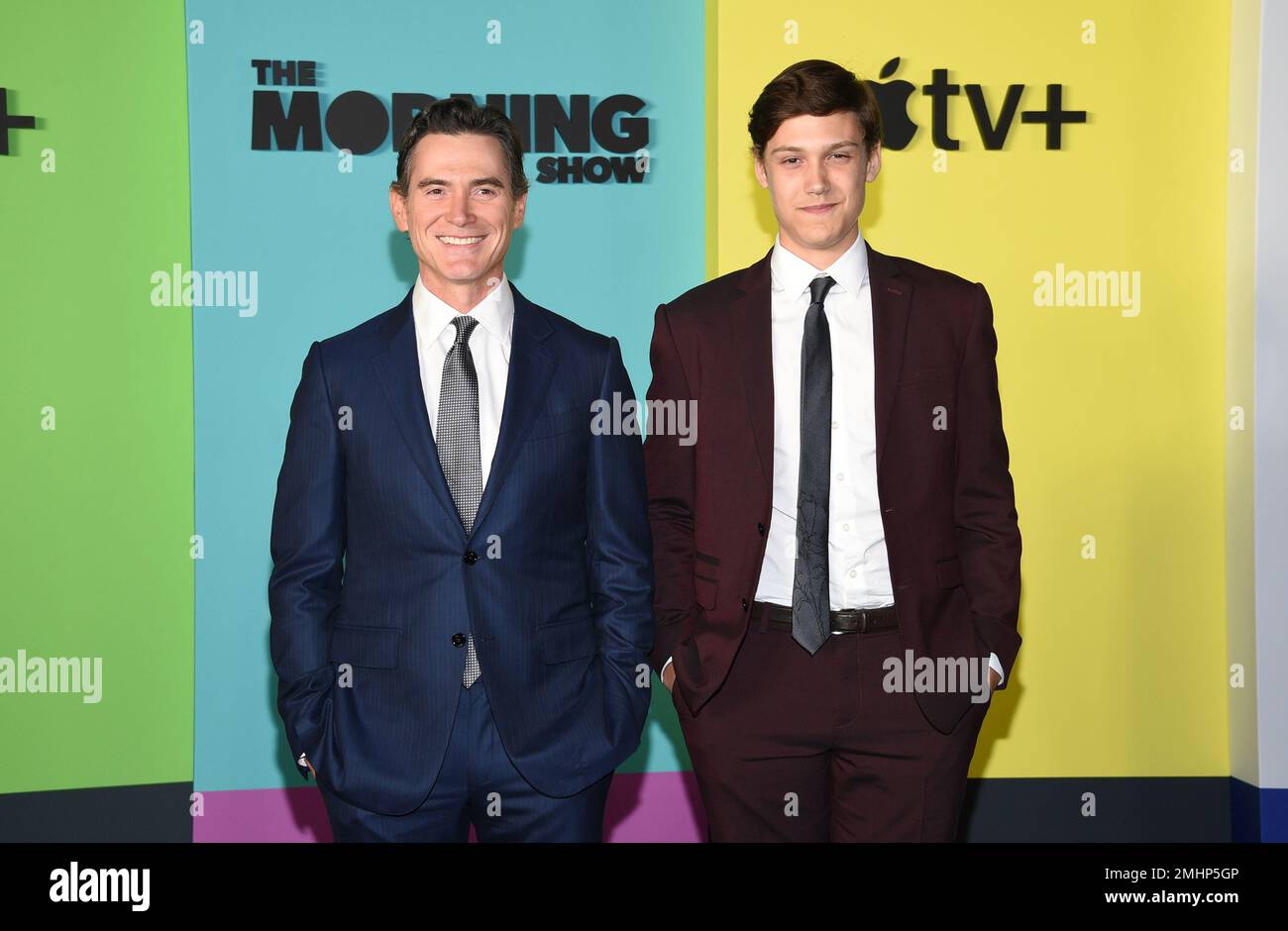 Actor Billy Crudup, left, and son William Atticus Parker attend the