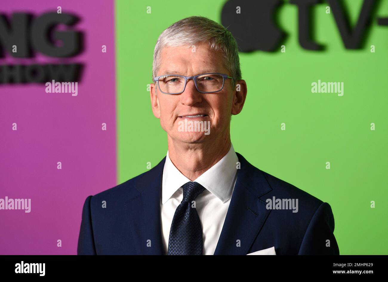 Apple CEO Tim Cook attends the world premiere of Apple TV+'s "The Morning Show" at David Geffen Hall at Lincoln Center on Monday, Oct. 28, in New York. (Photo by Evan Agostini/Invision/AP) Stock Photo