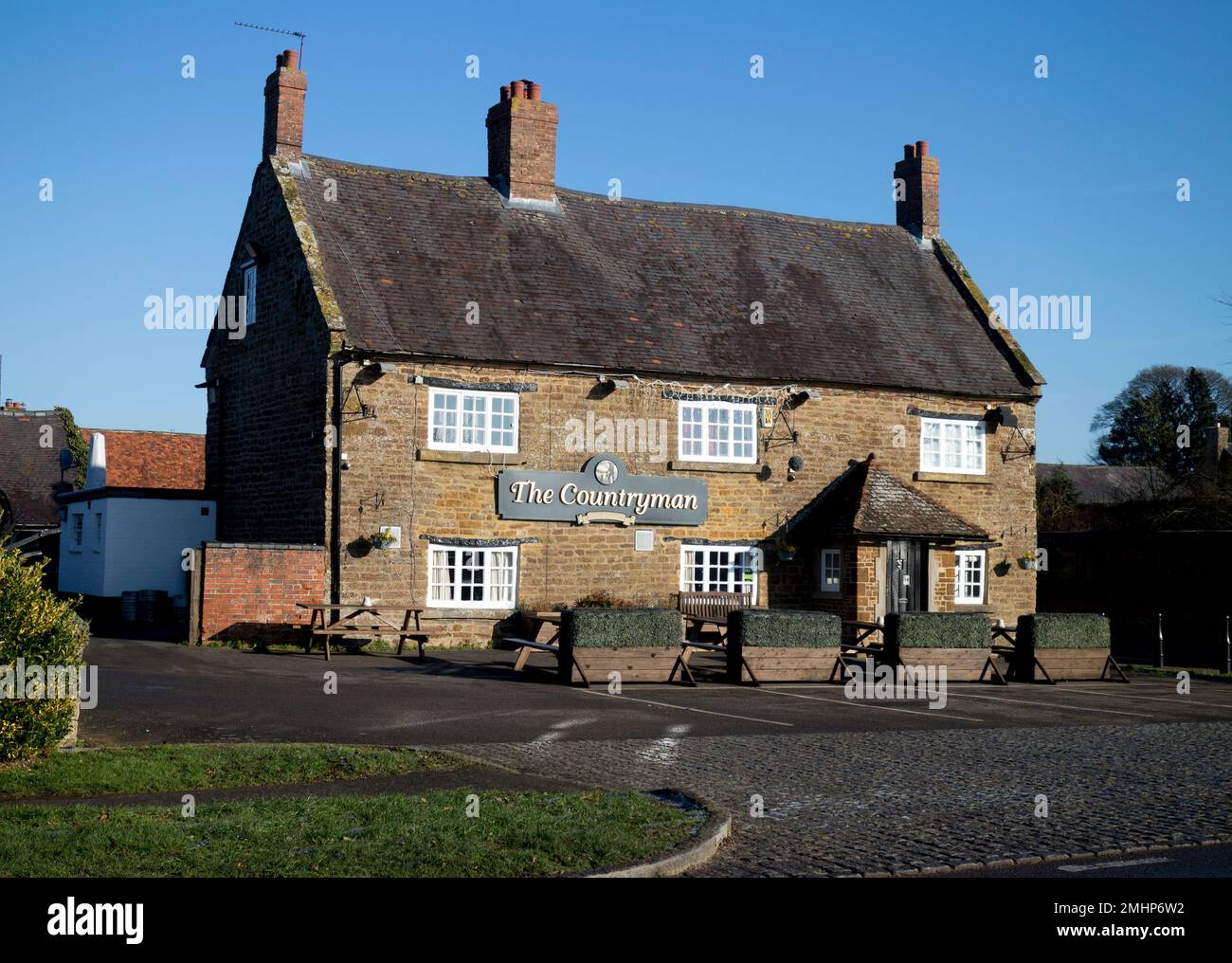The Countryman pub, Staverton, Northamptonshire, England, UK Stock Photo