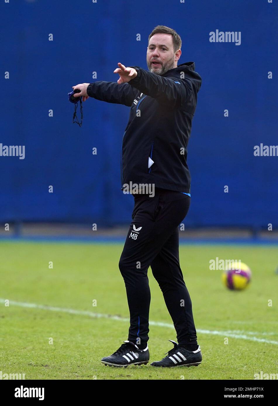 Rangers manager Michael Beale during a training session at Rangers