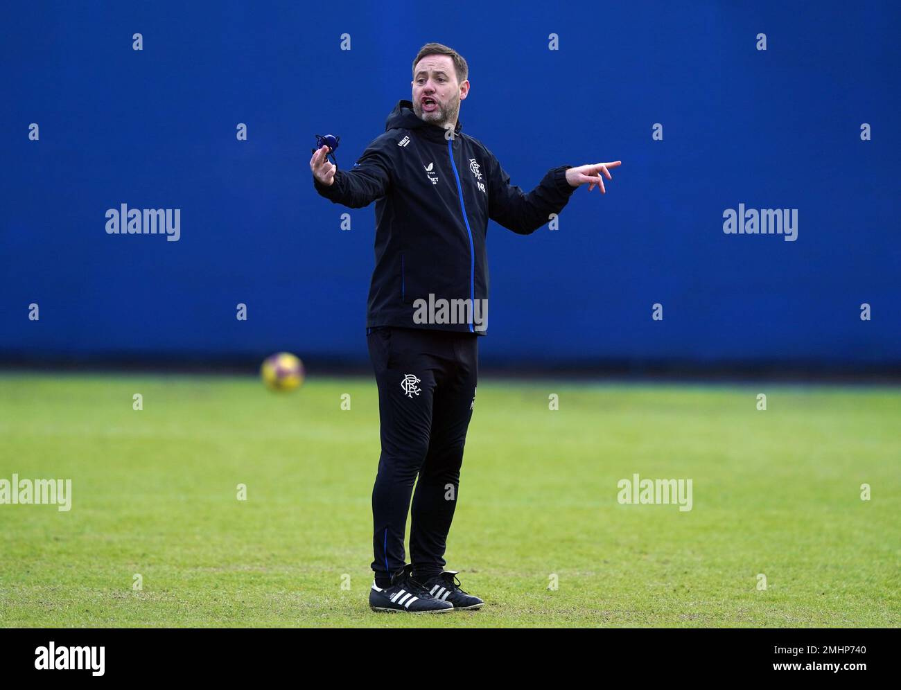 Rangers manager Michael Beale during a training session at Rangers