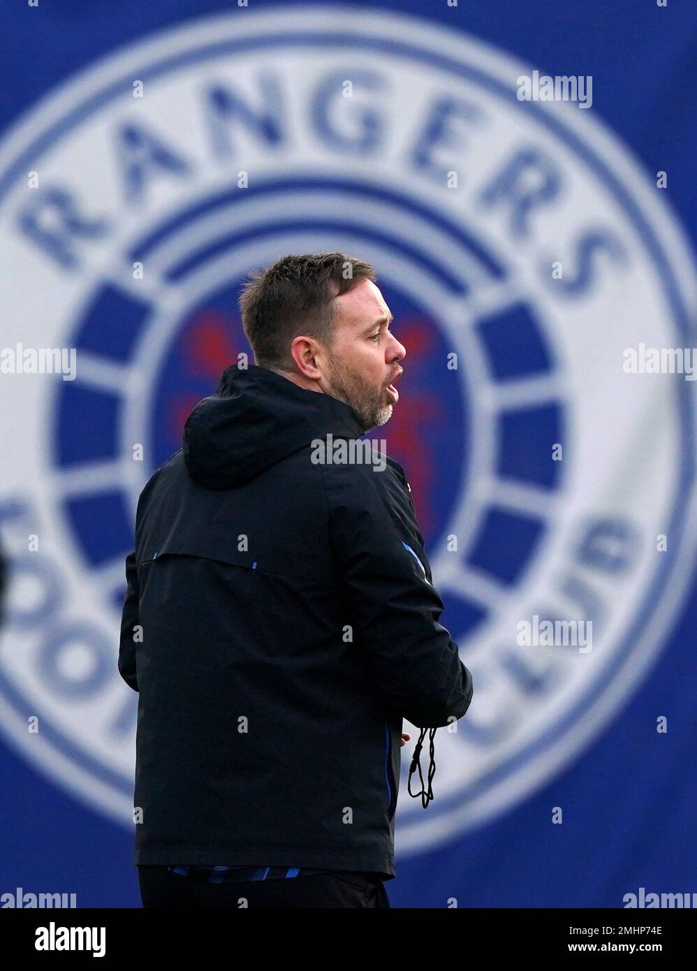 Rangers manager Michael Beale during a training session at Rangers