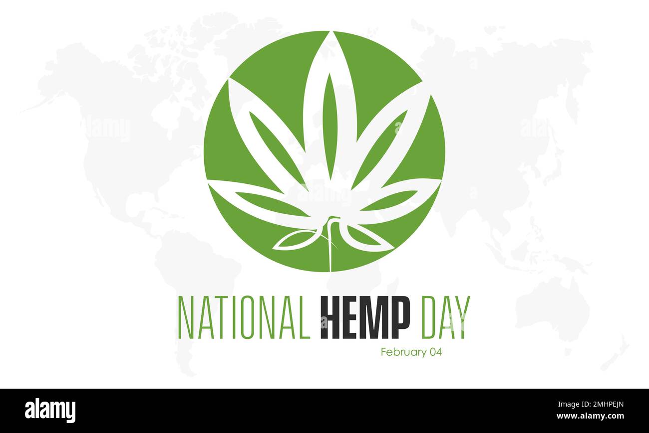 Vector illustration banner design template concept of National Hemp Day